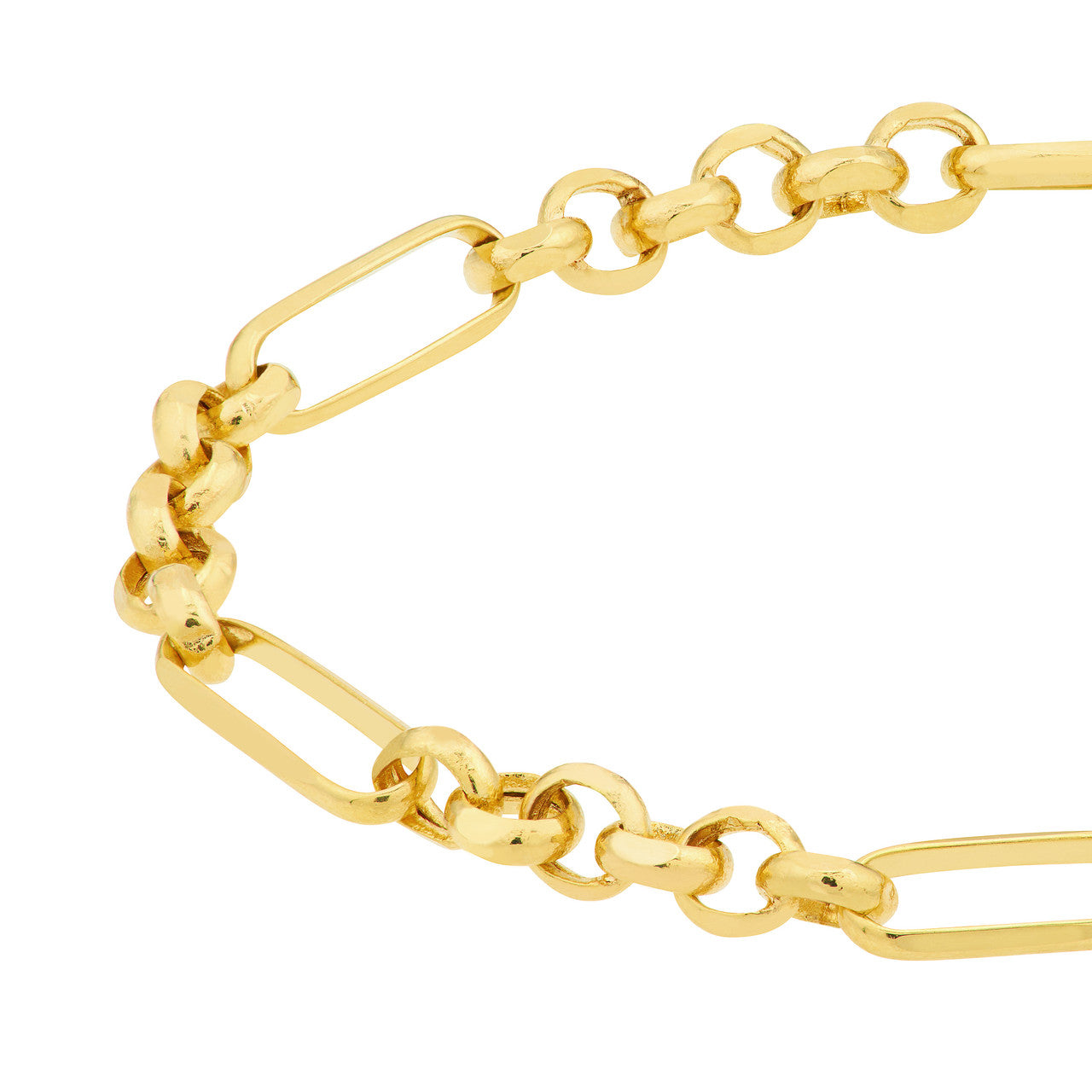 14k 6+1 Rolo Paper Clip Adjustable Choker necklace
