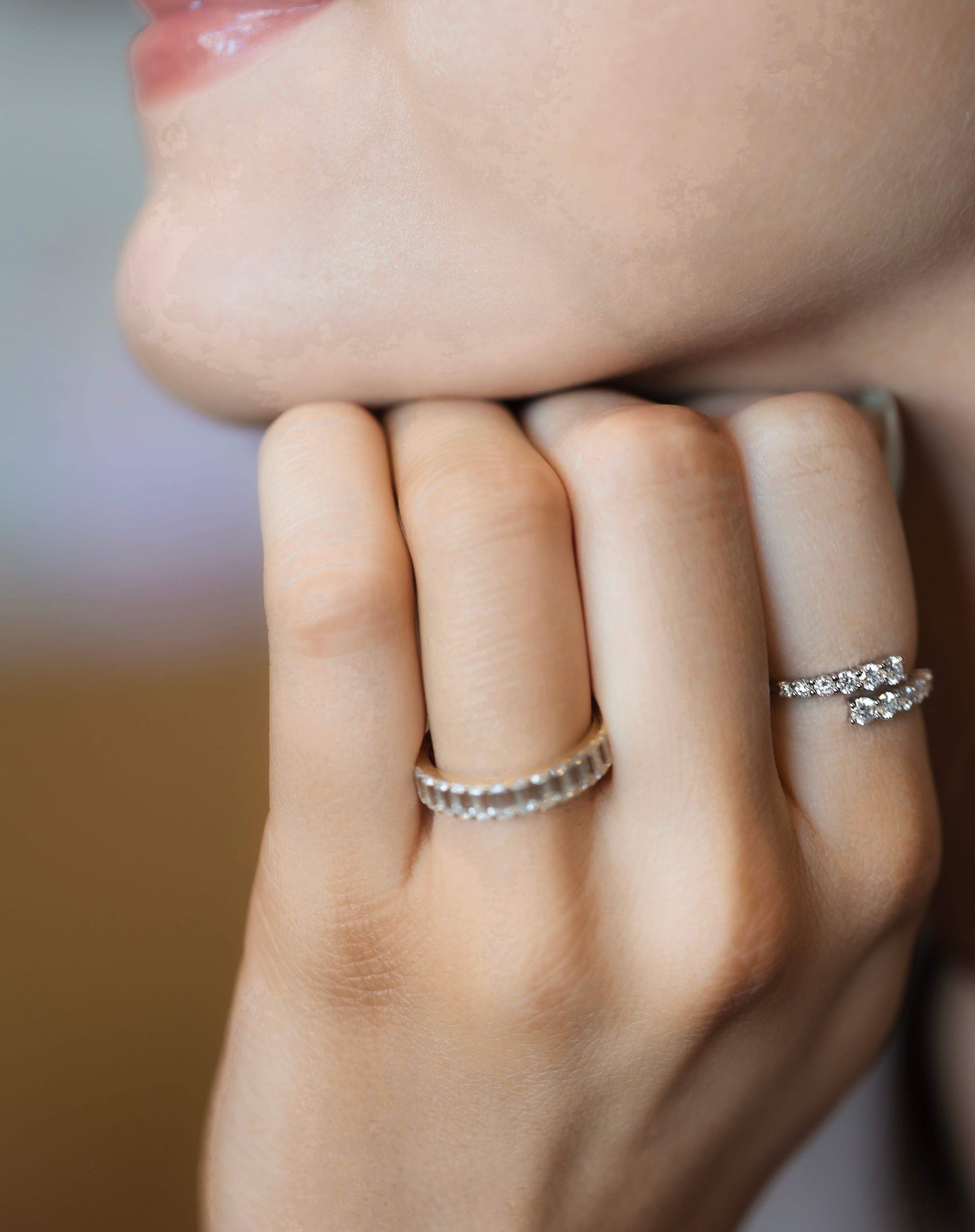 Graduated Open Wrap Diamond Ring