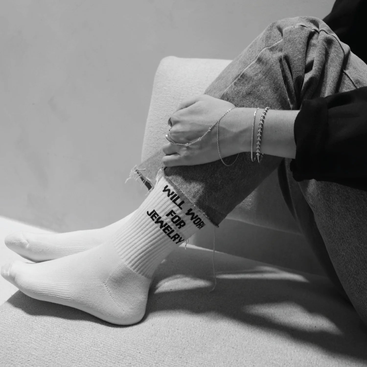 Will Work For Jewelry Socks