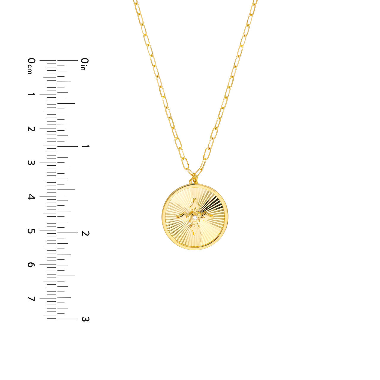 Stylish 14k Gold Cross Medallion Necklace with Diamond