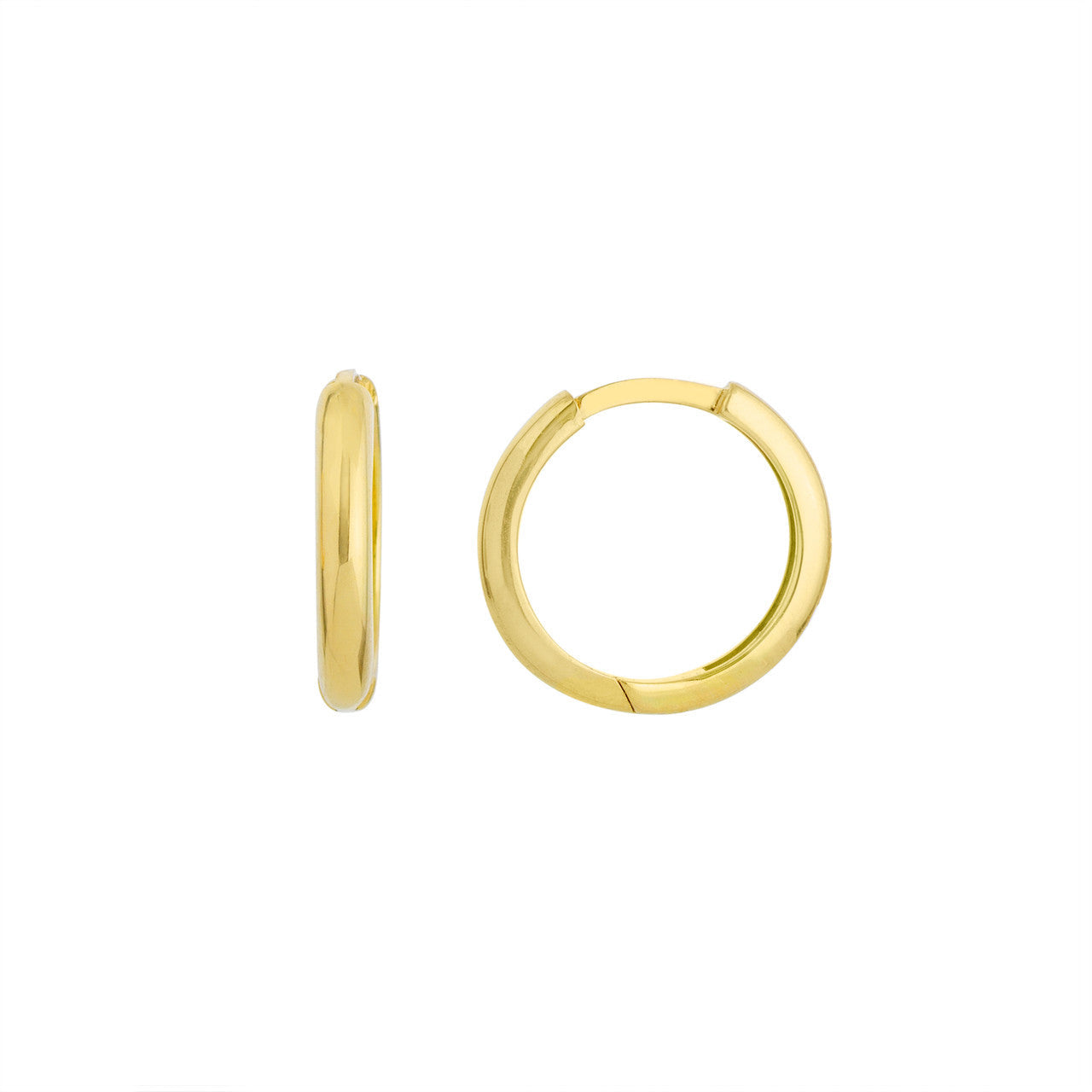 14k Medium Gold Huggie Earrings