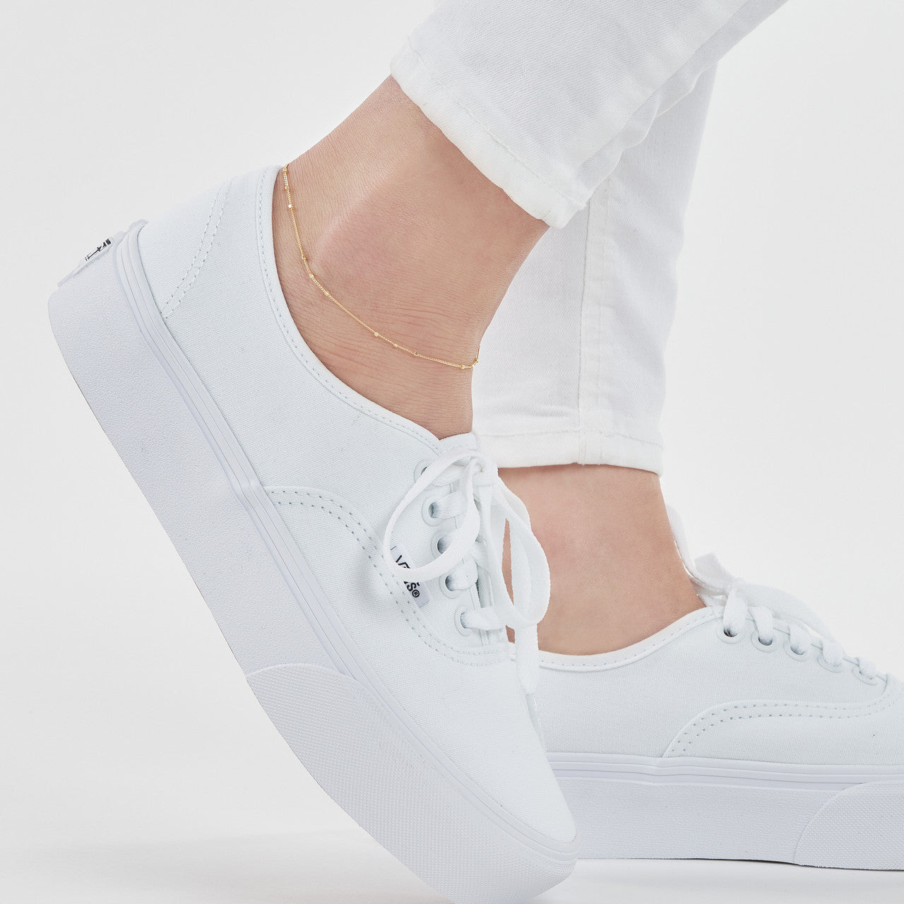 Triple Bead Saturn Chain Anklet