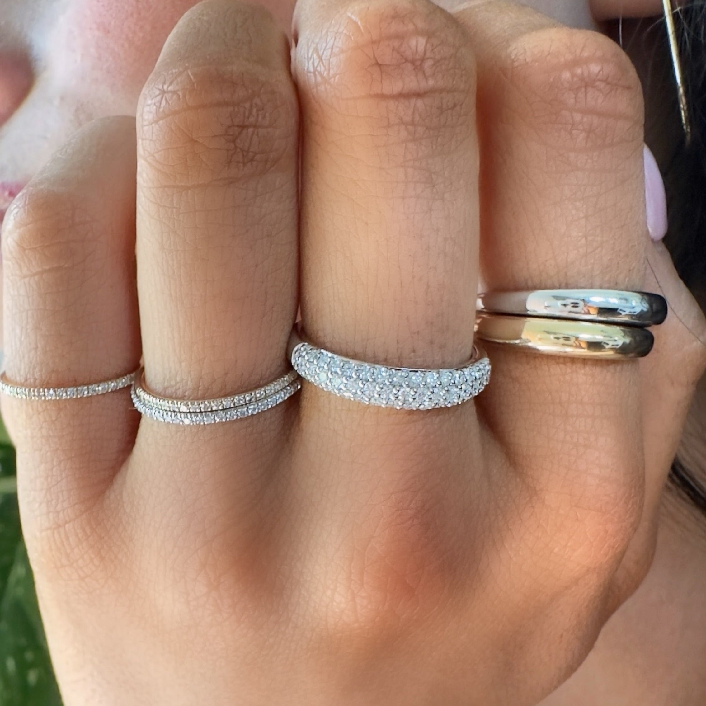 Mini Pave Diamond Band