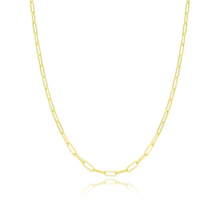 5mm Paperclip Yellow Gold Chain - The Goldn Company