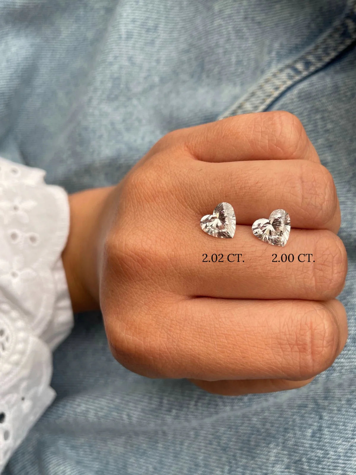 Studs Earrings | Heart Shape Cut 4ct Lab Grown Diamond