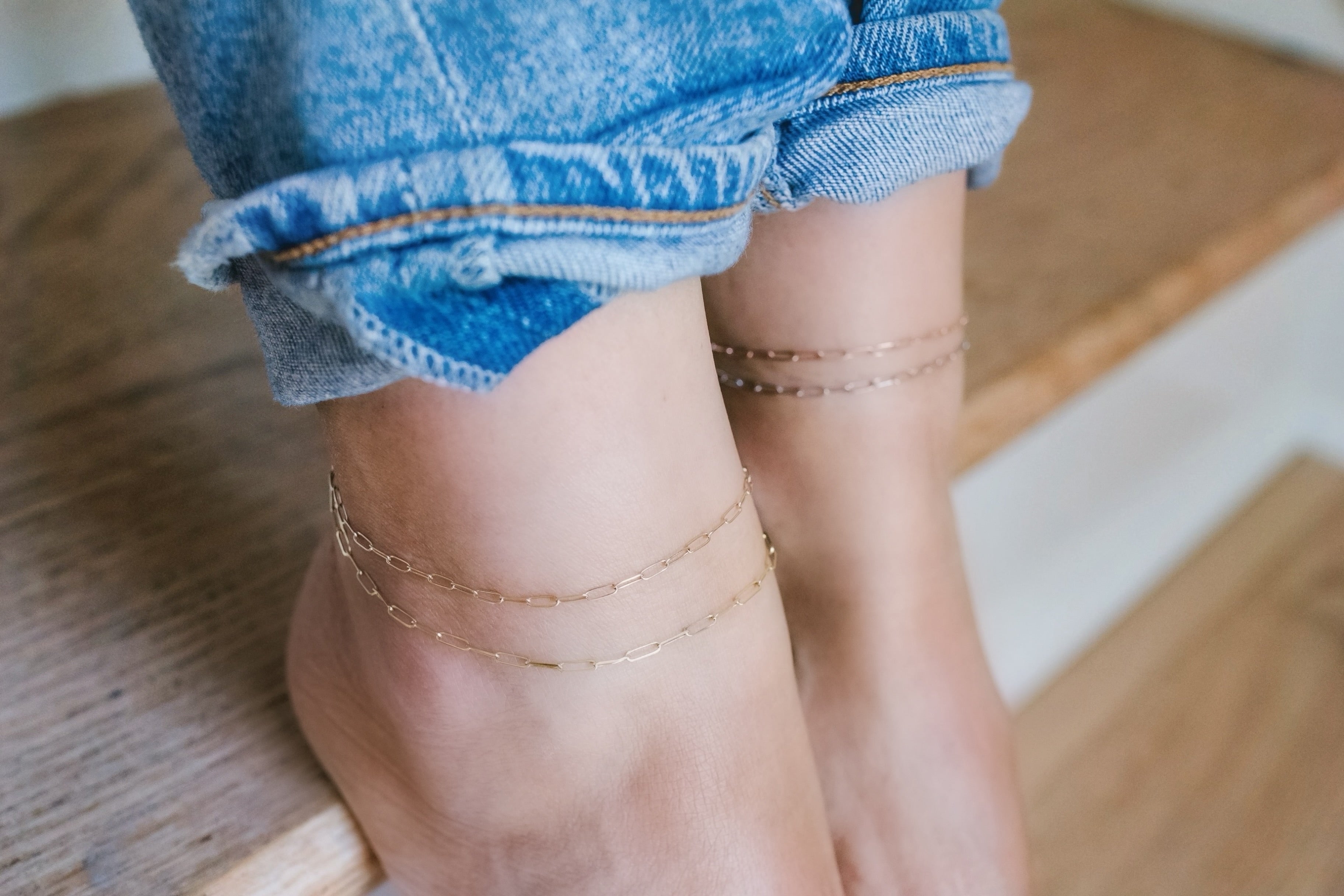 The Pippa Paperclip Anklet