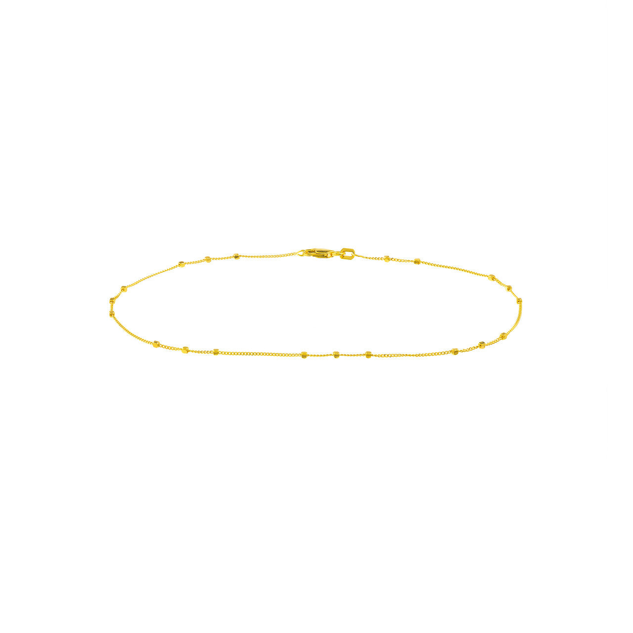 Triple Bead Saturn Chain Anklet
