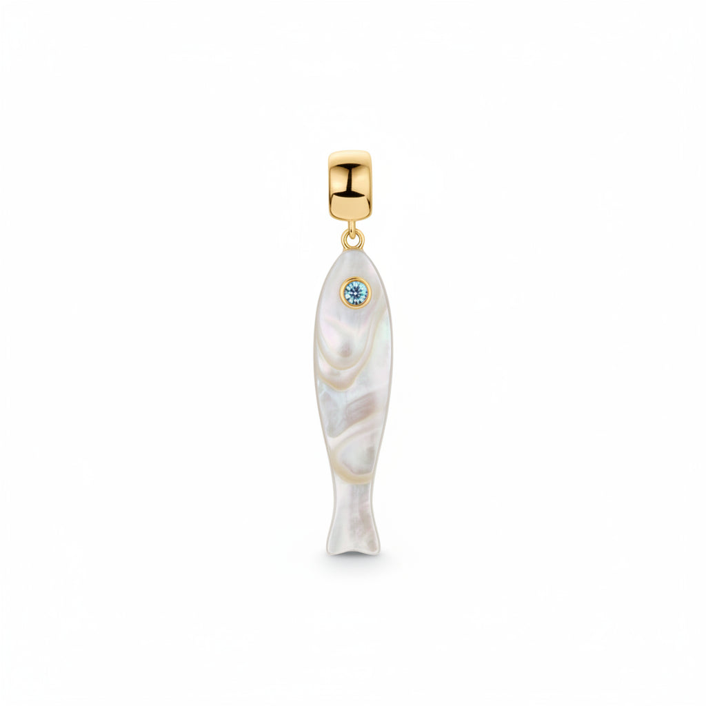 Fortuna Mother Of Pearl Fish Necklace