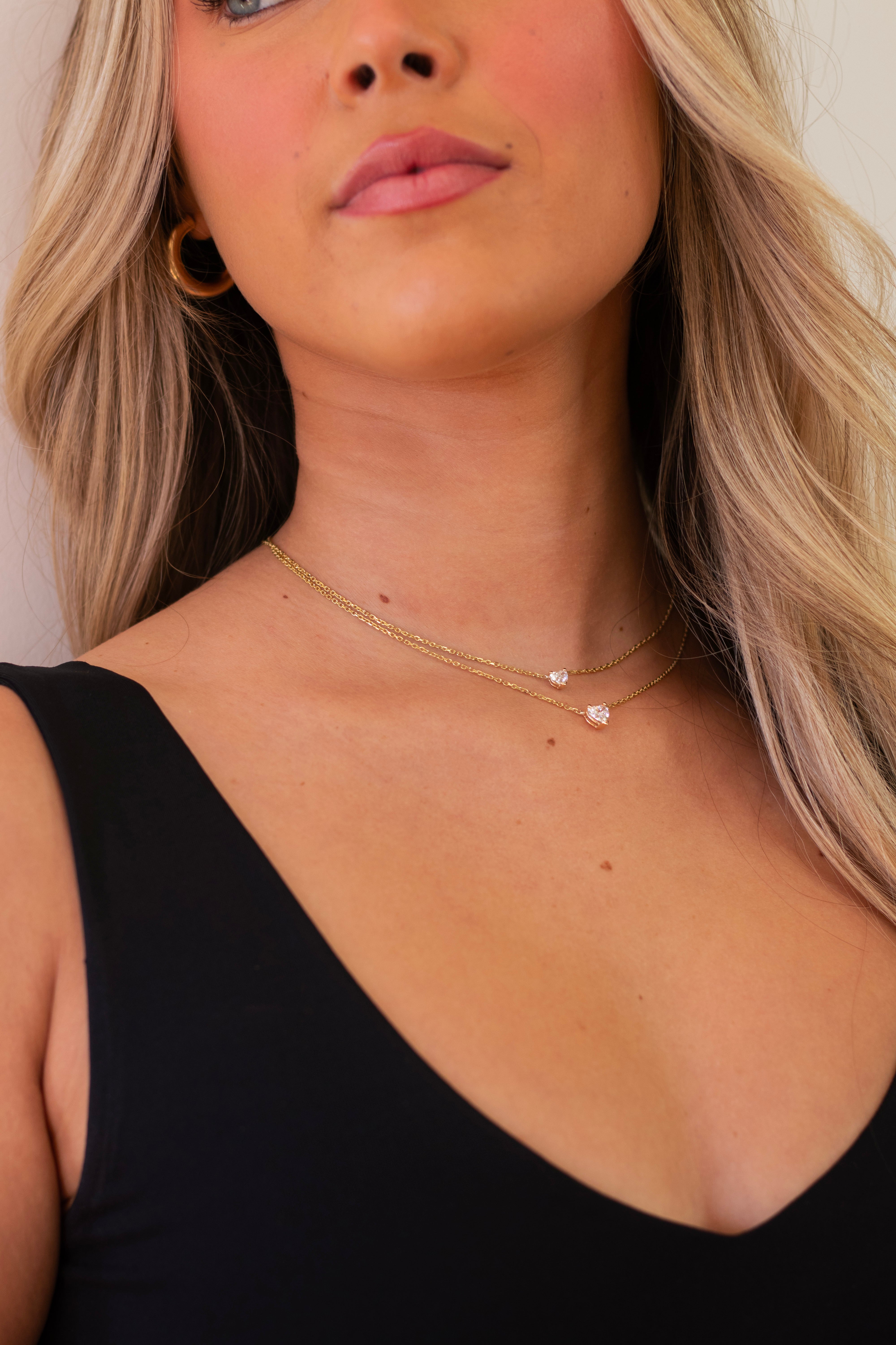 Heart Diamond Solitaire Pendant
