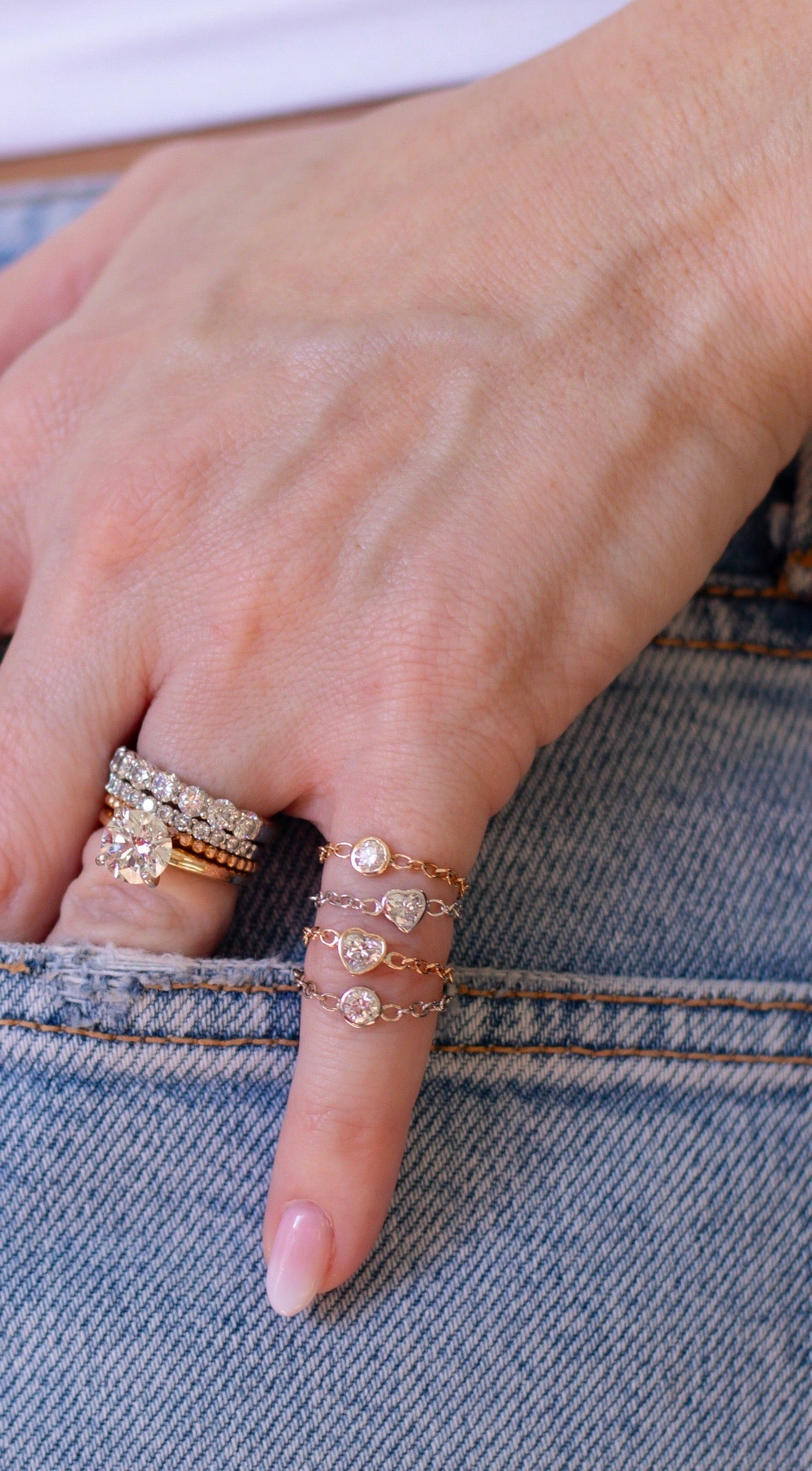 Lab Grown Diamond Bezel Heart Ring