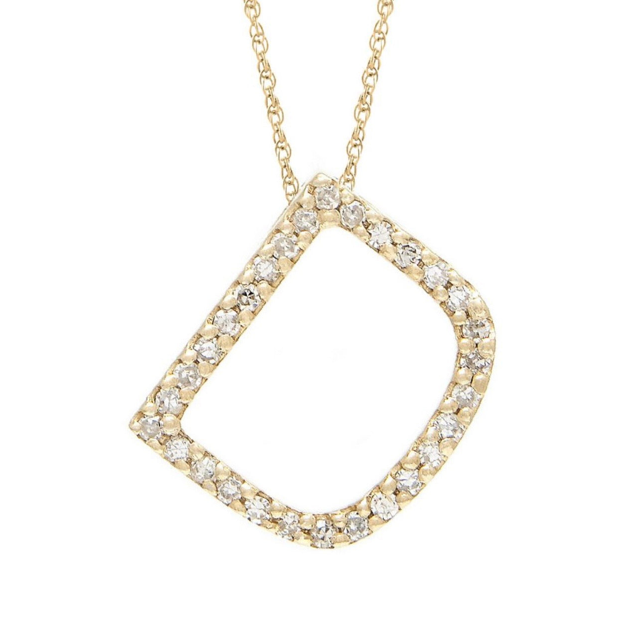 Single Pave Diamond Pendant - D