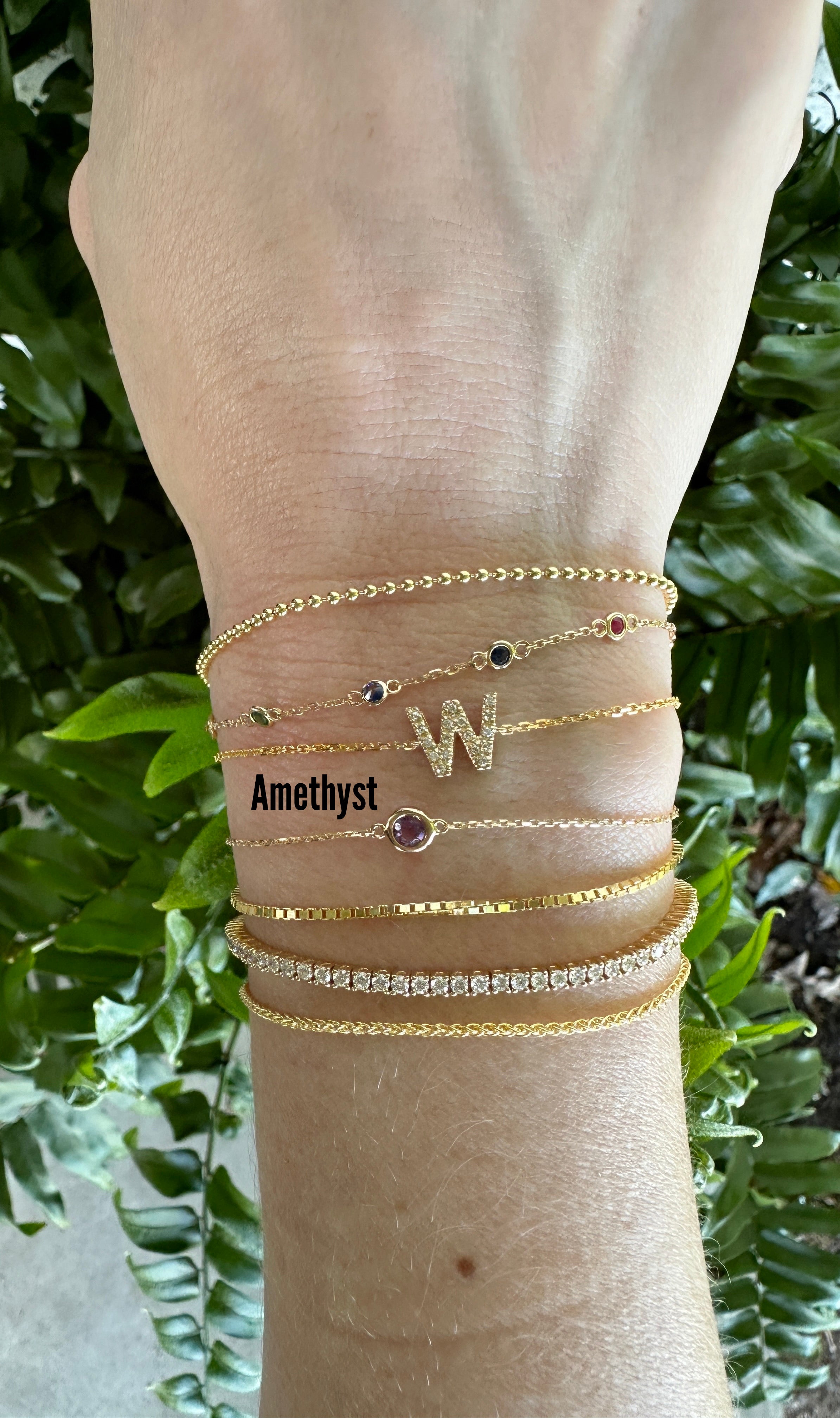 Mini Gemstone Bezel Bracelet