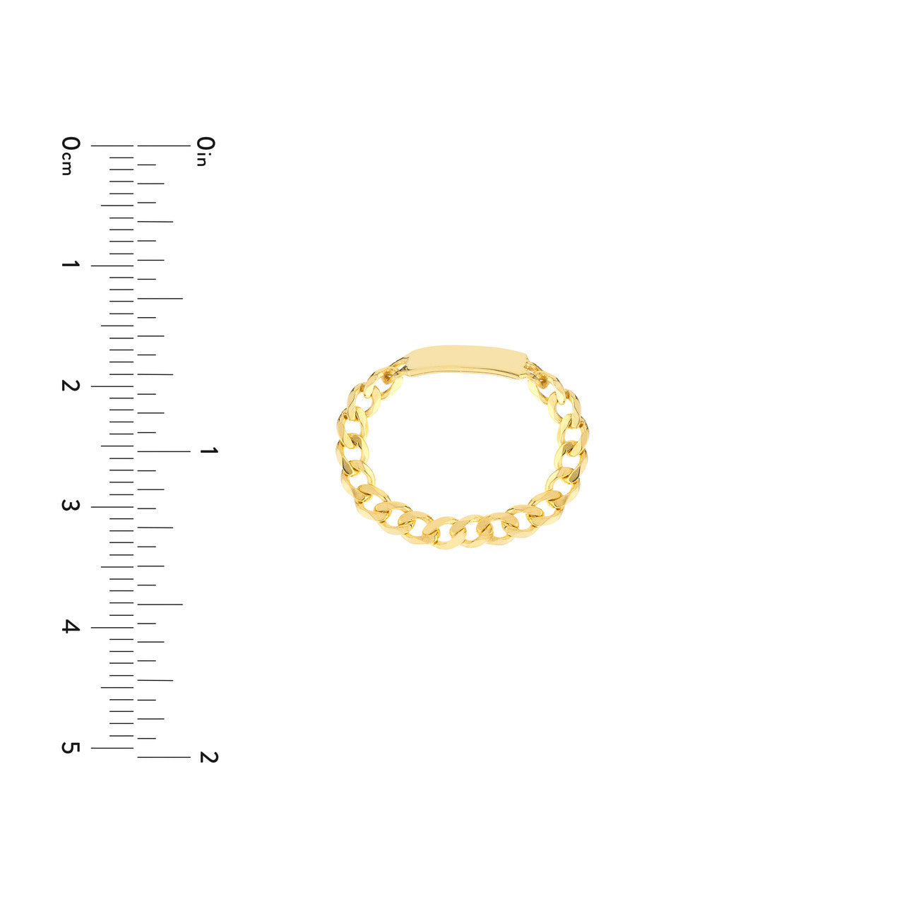 Mini ID Plate Curb Chain Ring