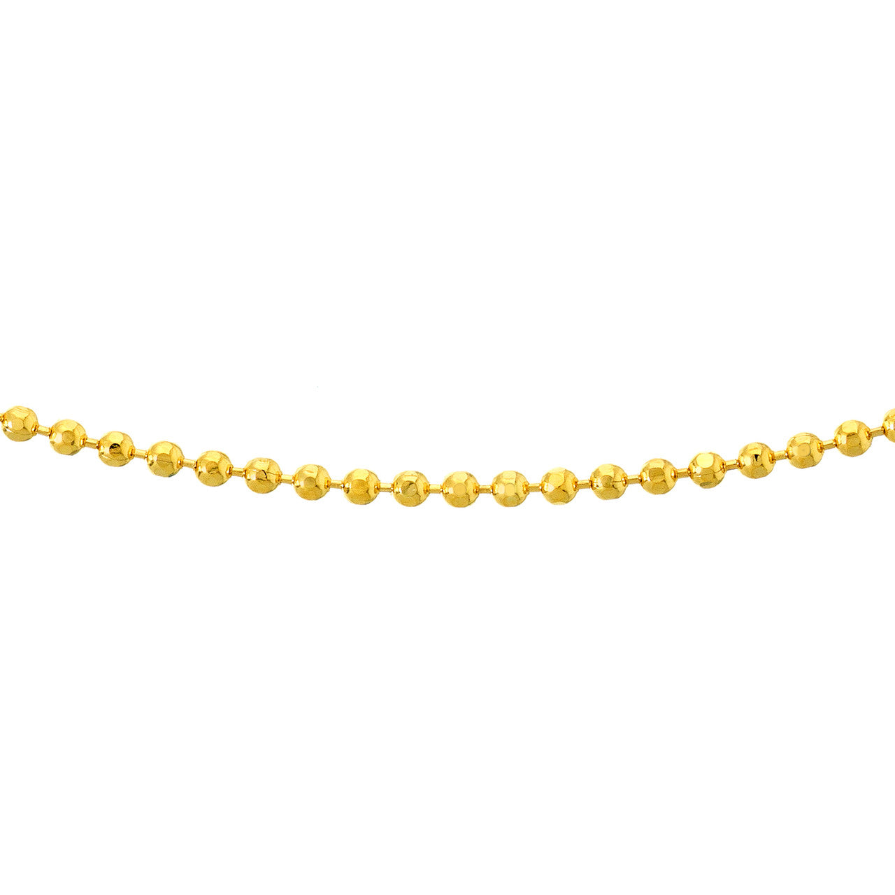 Stylish Diamond-Cut Bead Choker Chain