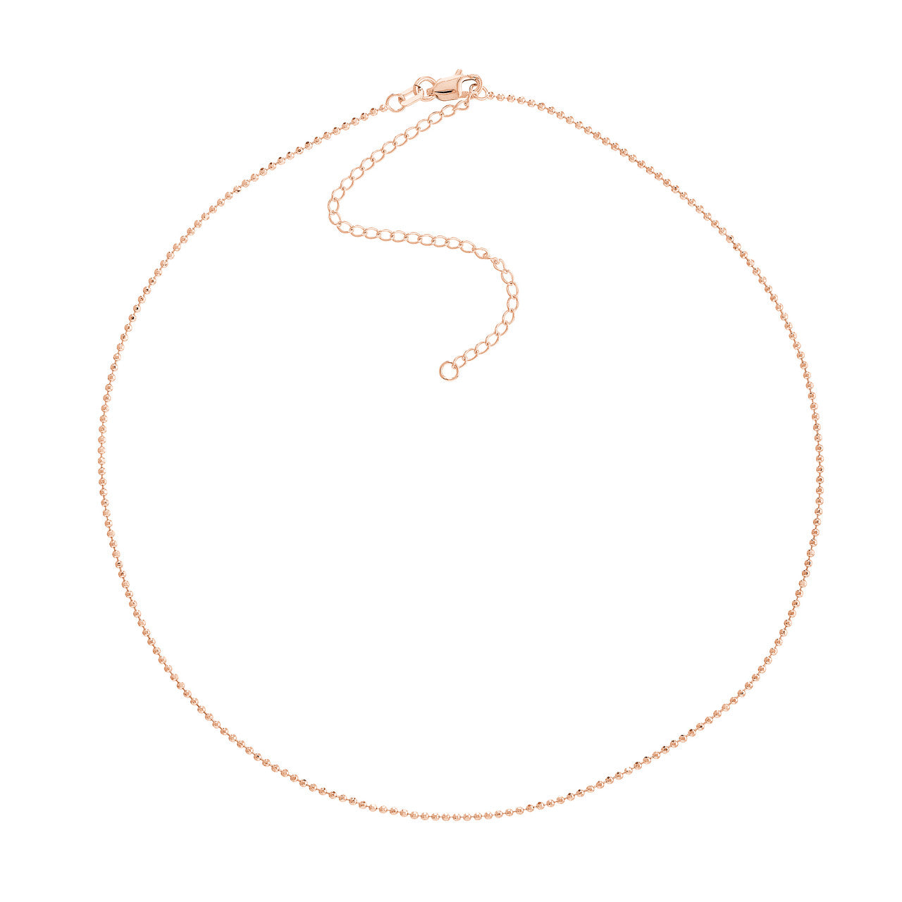 Diamond-Cut Bead Choker Chain
