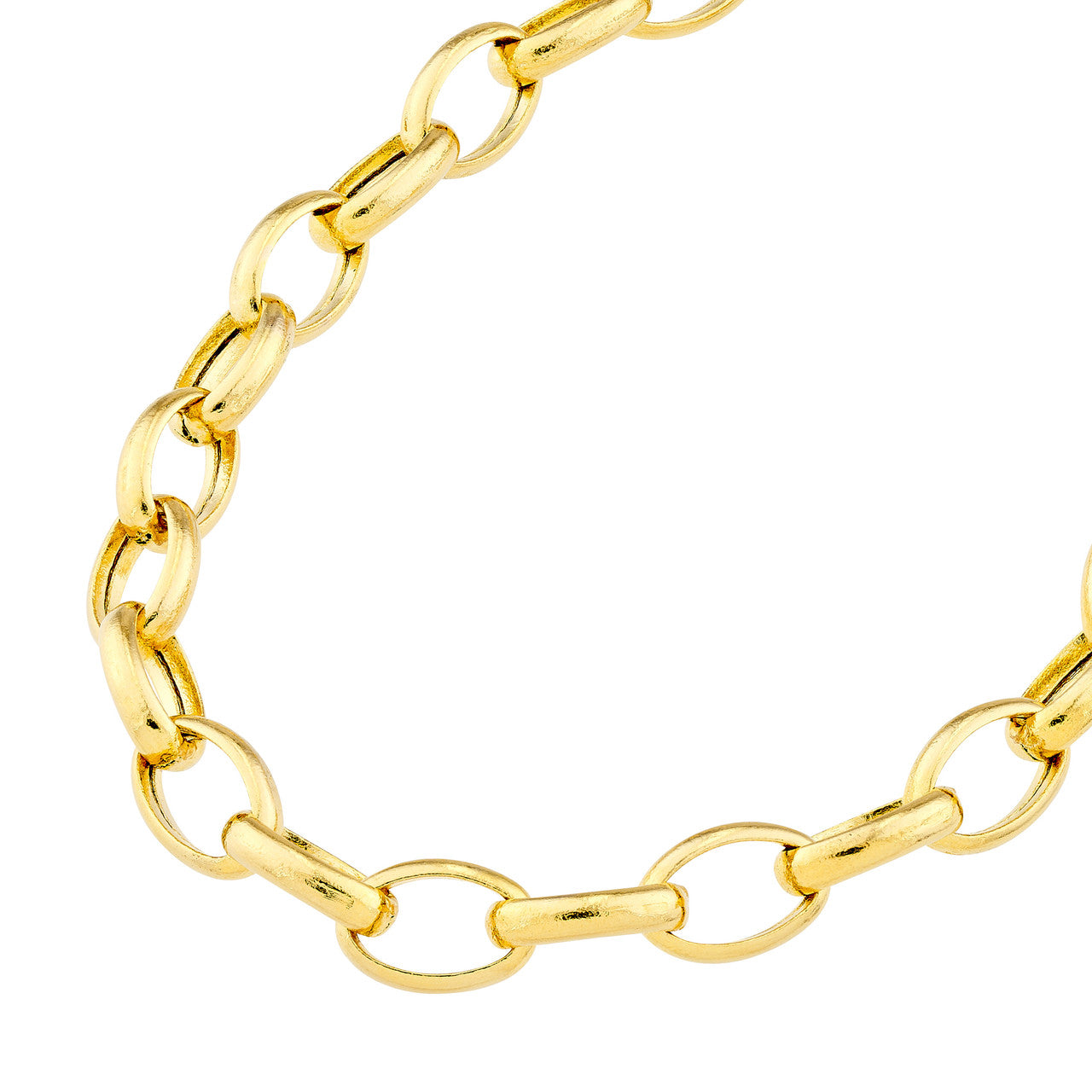 Hollow Oval Forzentina Chain - 14k Gold