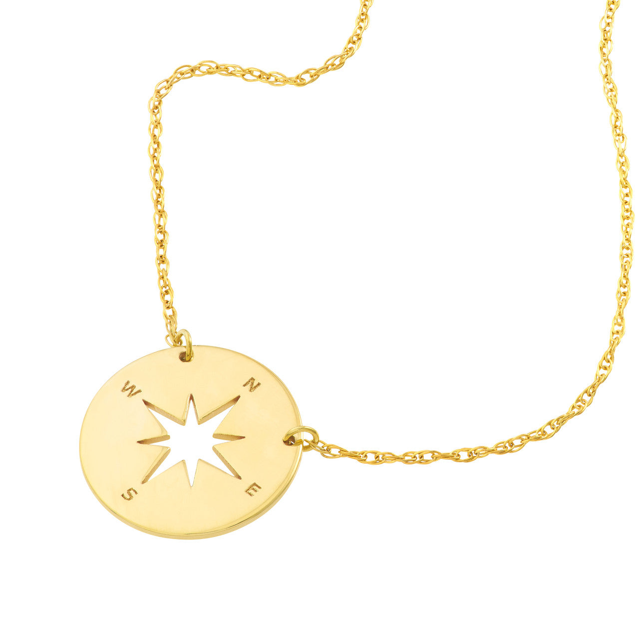 Mini Compass Gold Necklace