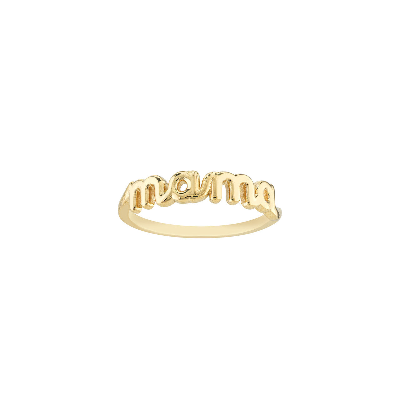 Delicate 14K Gold Cursive ring