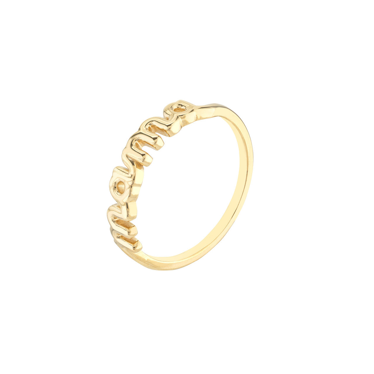 Stylish 14K Gold - Cursive Mama Ring