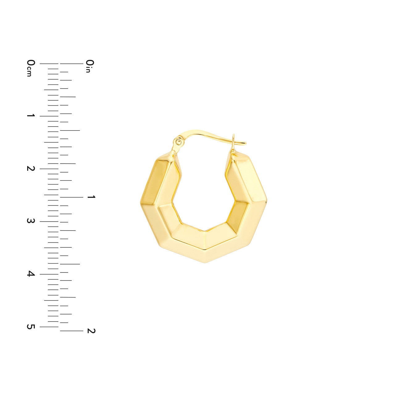 3D hoops - 14K yellow gold