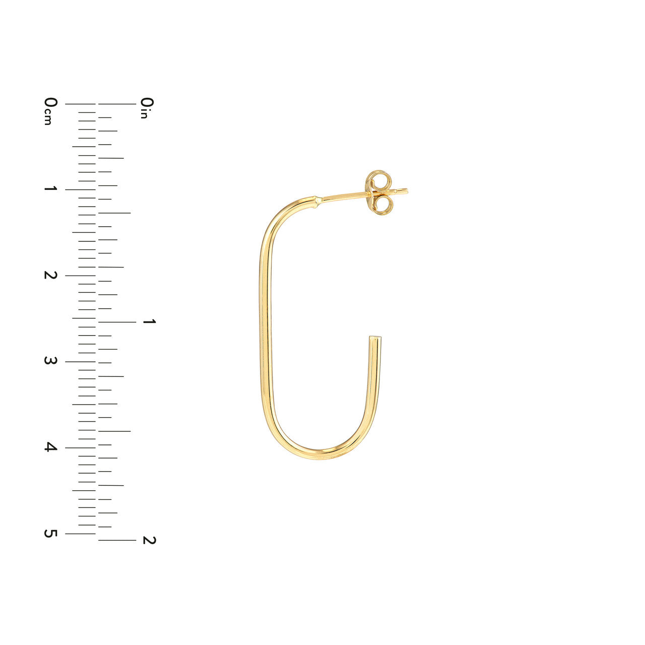 Open Paper Clip Hoop Earrings