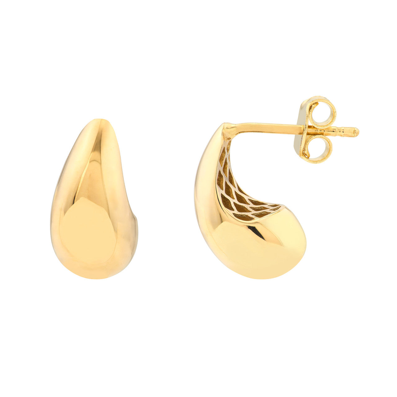 Mini Teardrop Dome Earrings