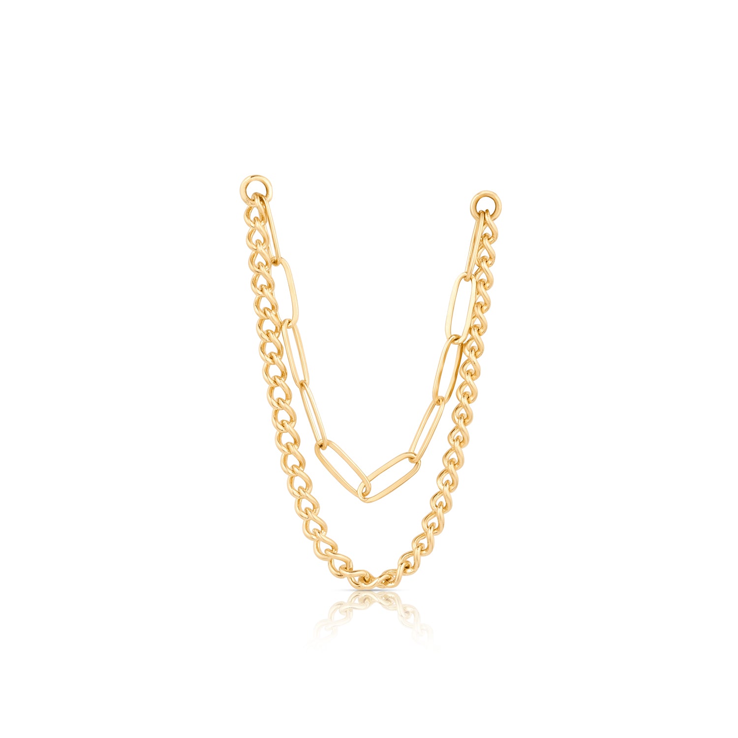 The Double Gold Chain Earring Charm
