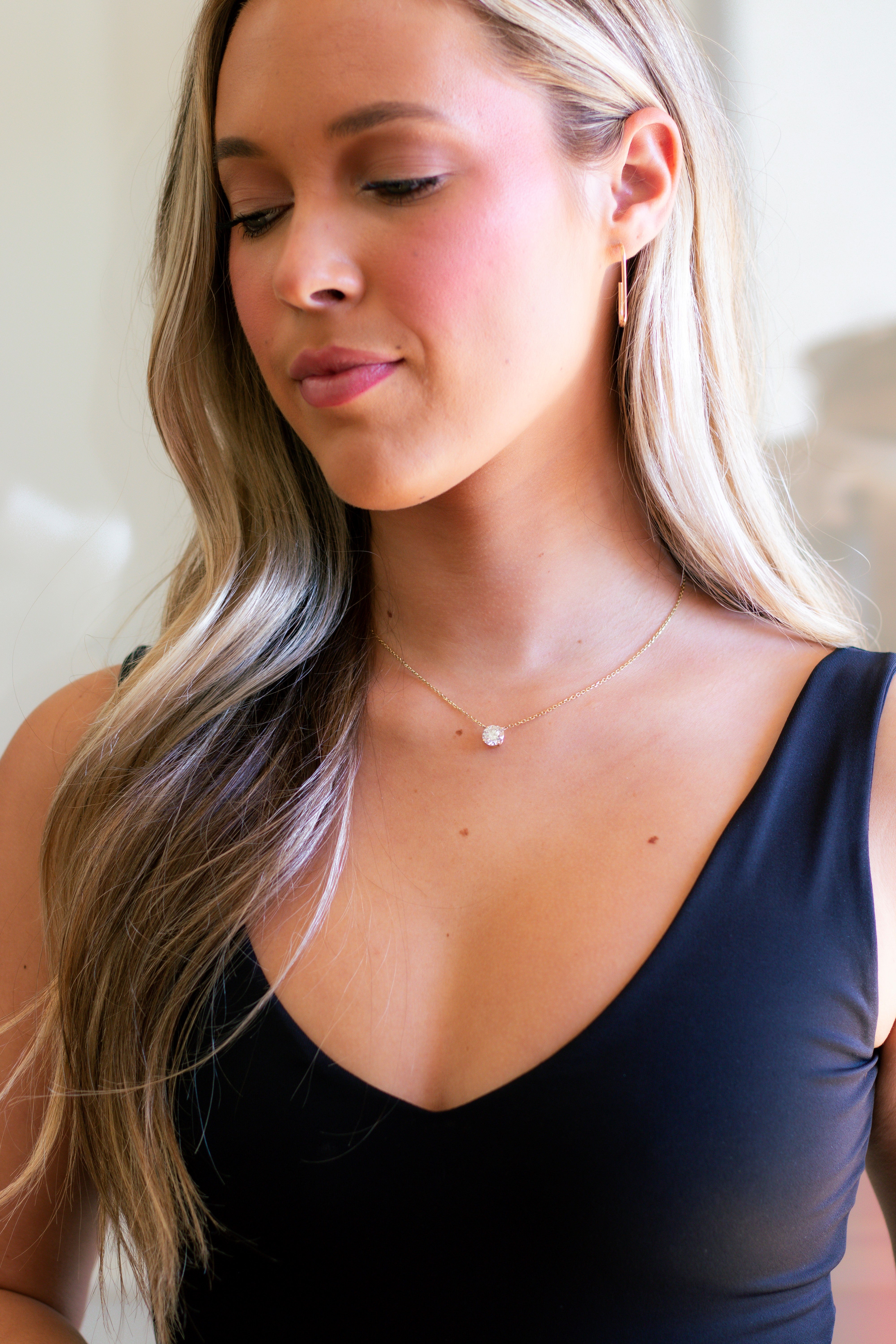 Open Paper Clip Hoop Earrings