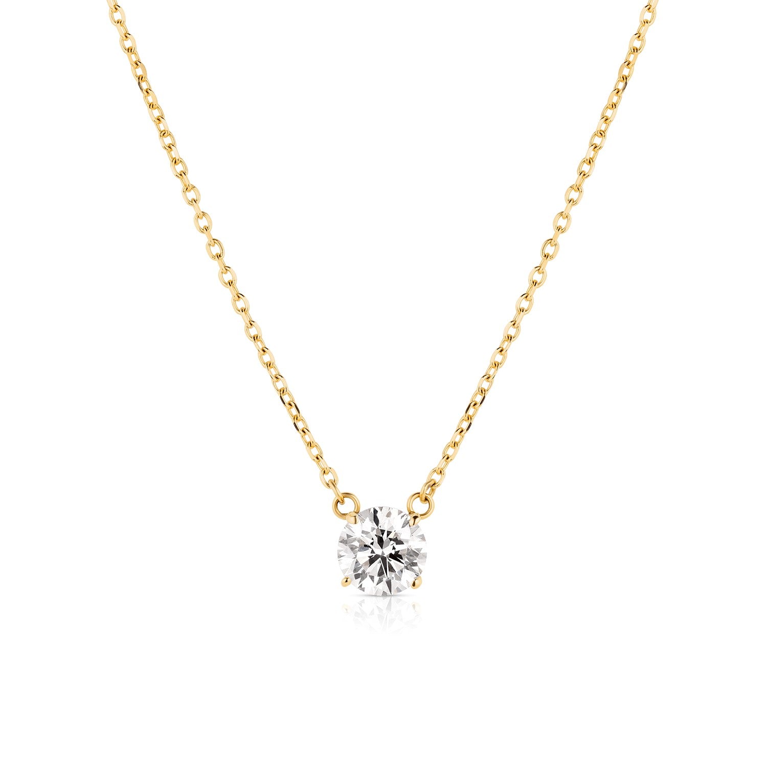 Solitaire Diamond Pendant Necklace
