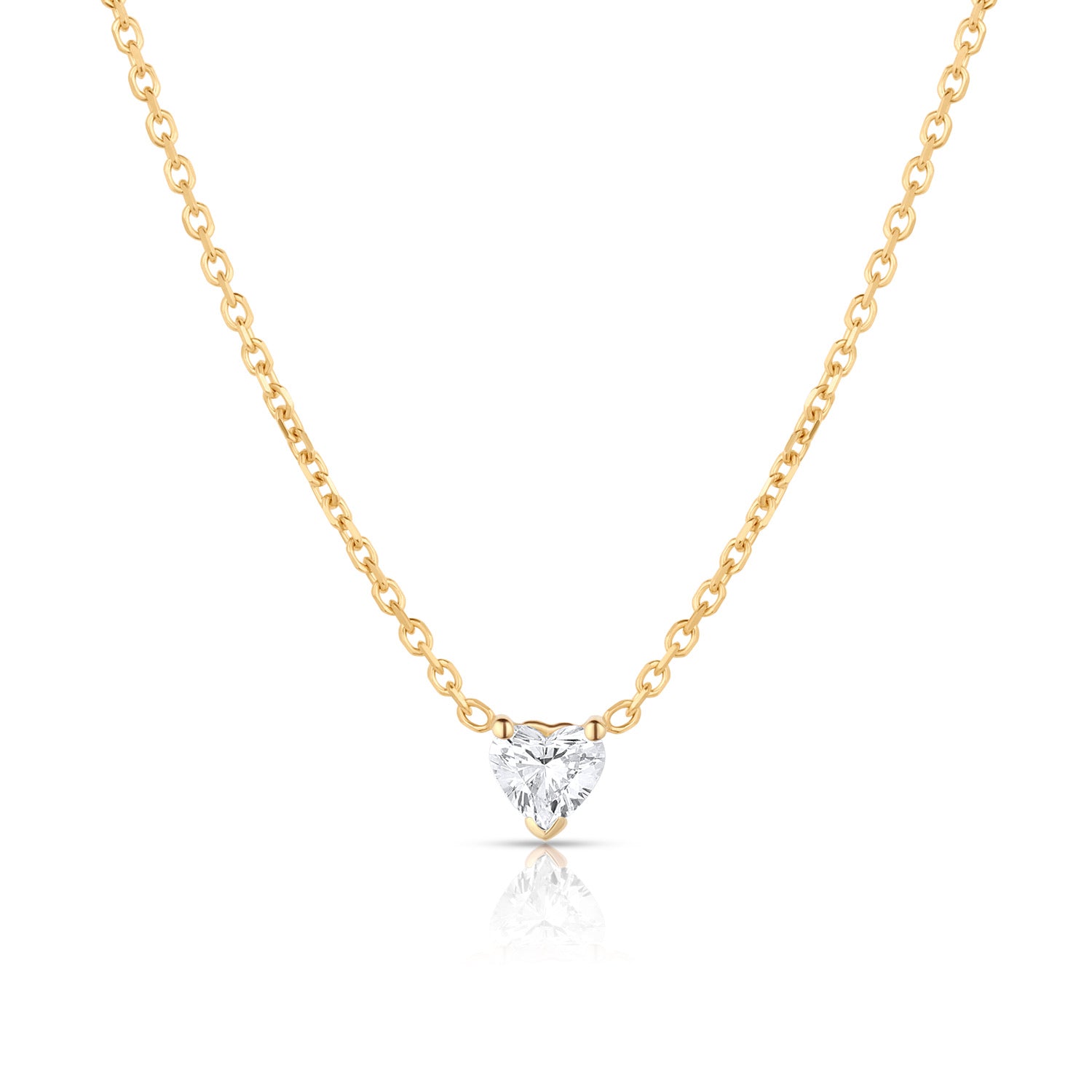 Heart Diamond Solitaire Pendant