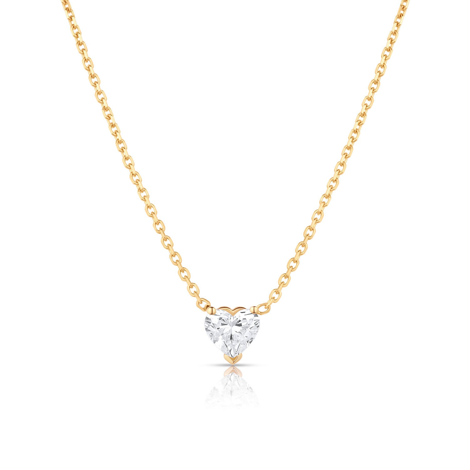 Heart Diamond Solitaire Pendant