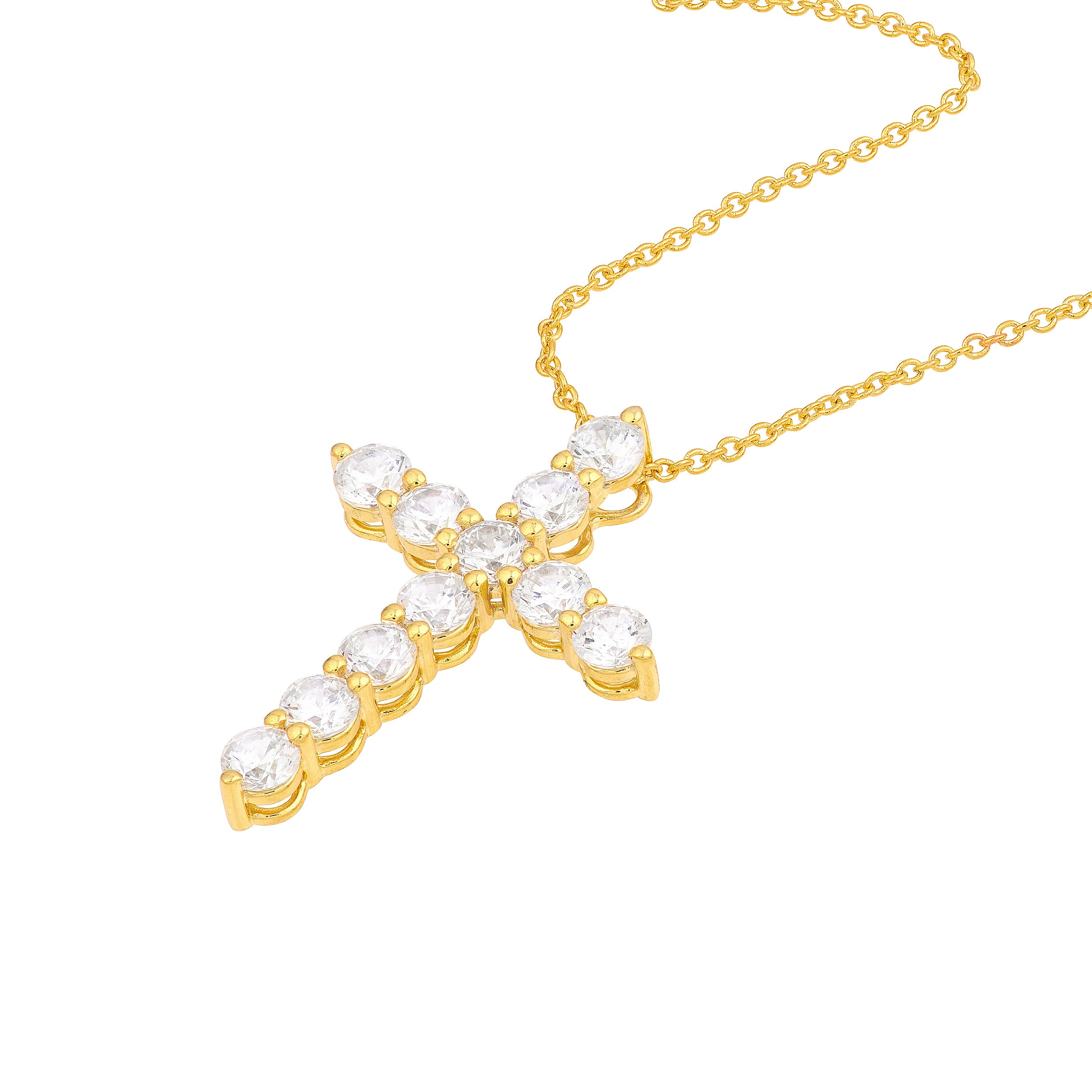 Diamond Cross Pendant Necklace