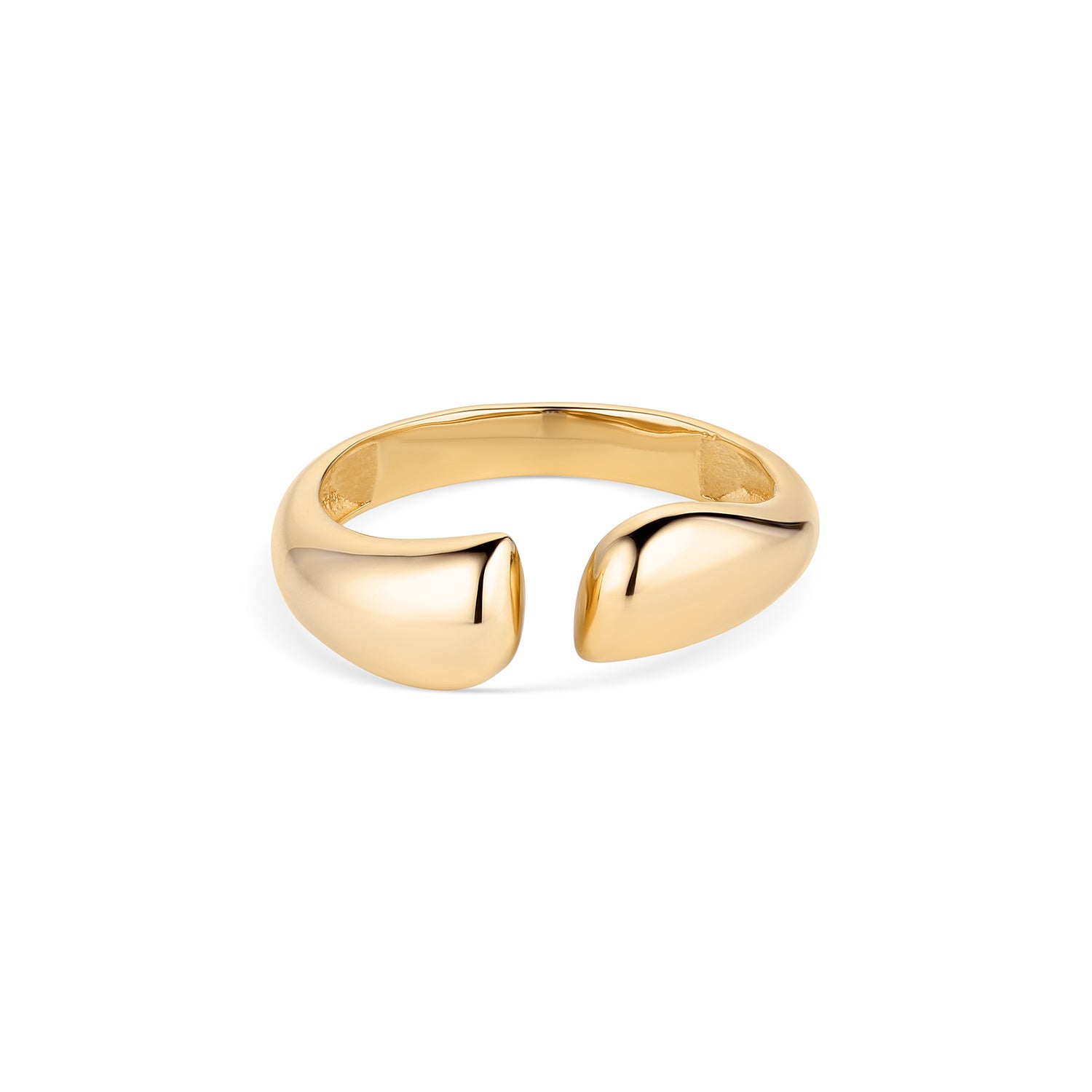 14K Yellow Gold Open Cuff Ring