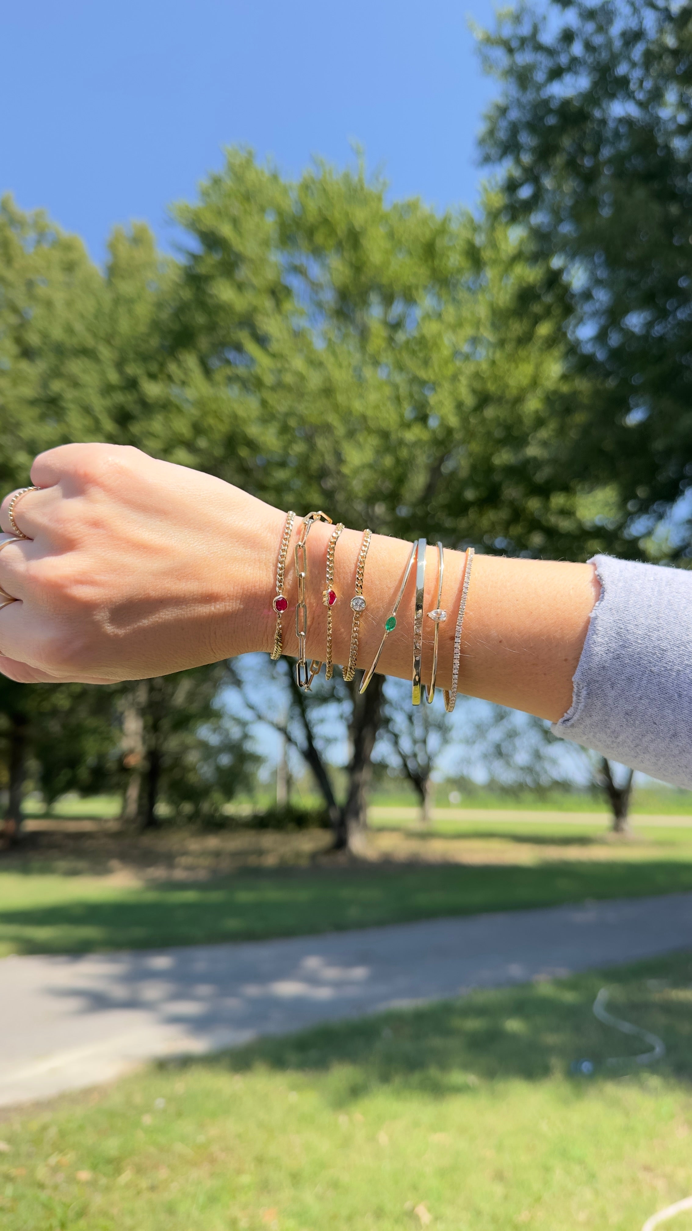 Lab Grown Diamond Bezel Bracelet