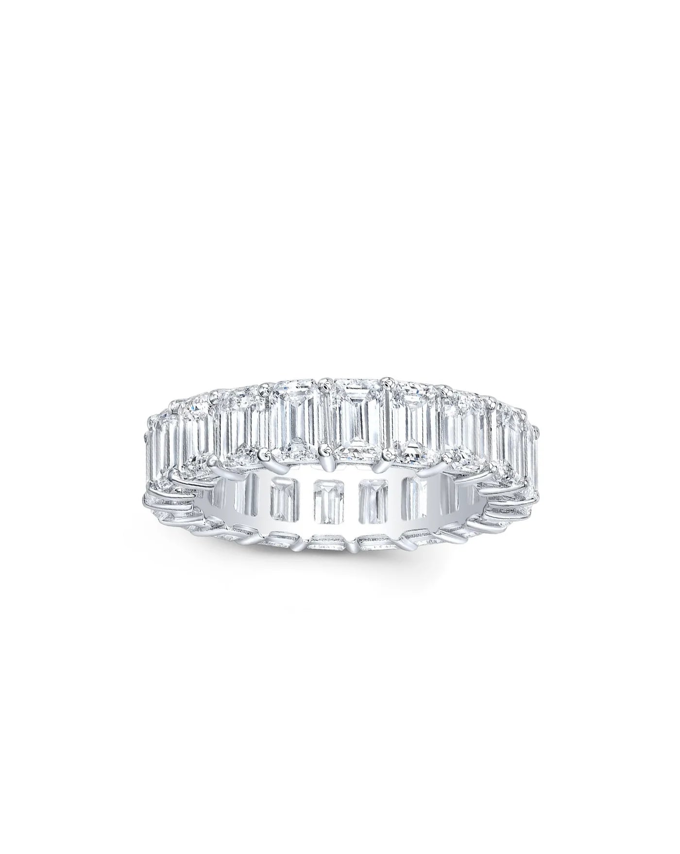 7.3ct Emerald Eternity Band Ring