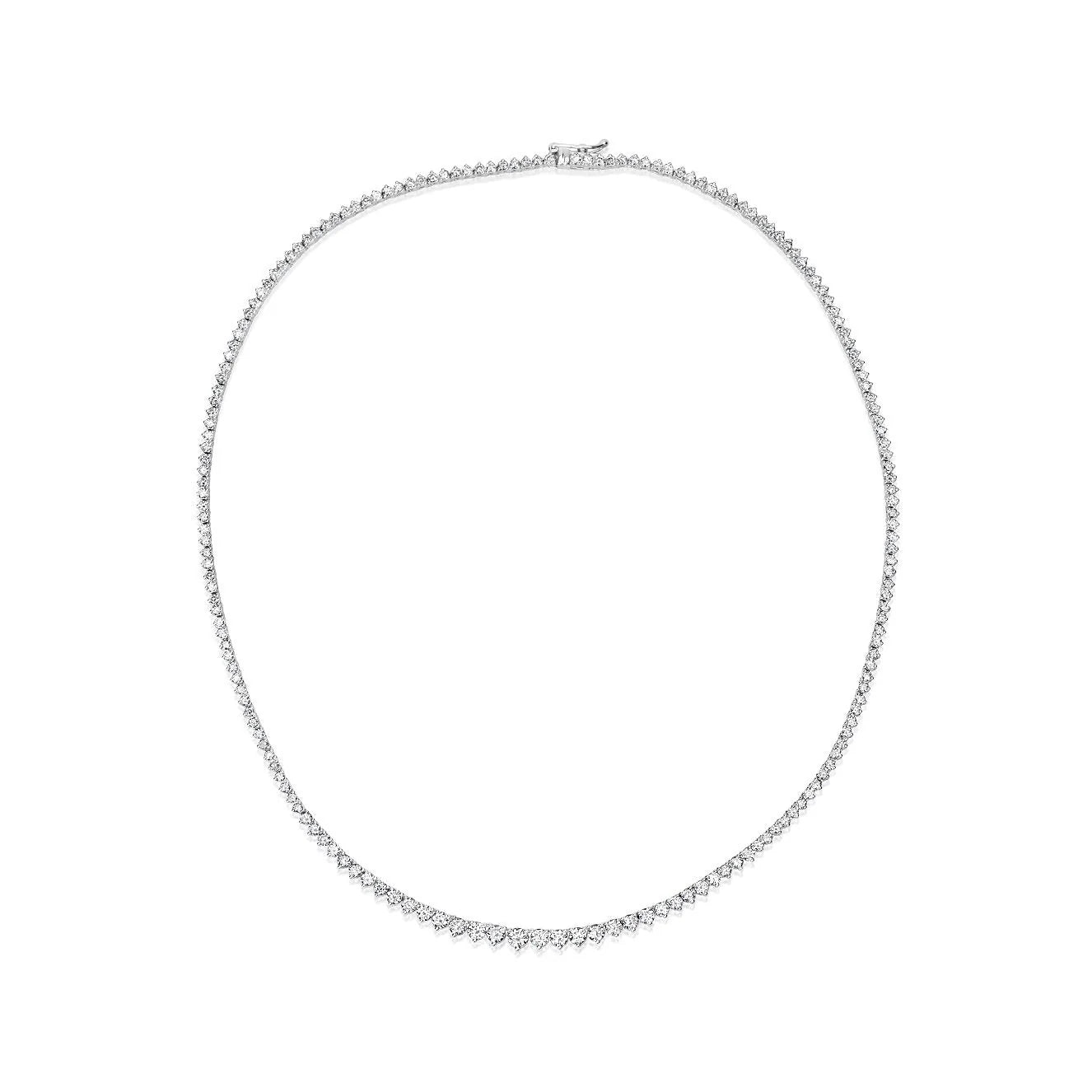 3 Carat 3 Prong Tennis Necklace