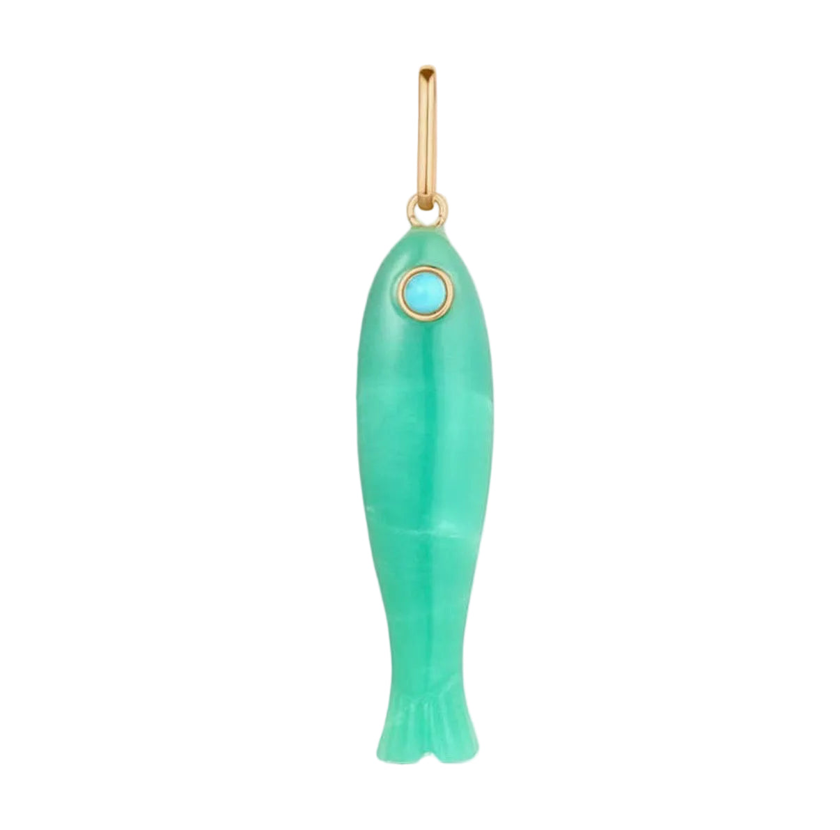 Fortuna Chrysoprase Fish Charm