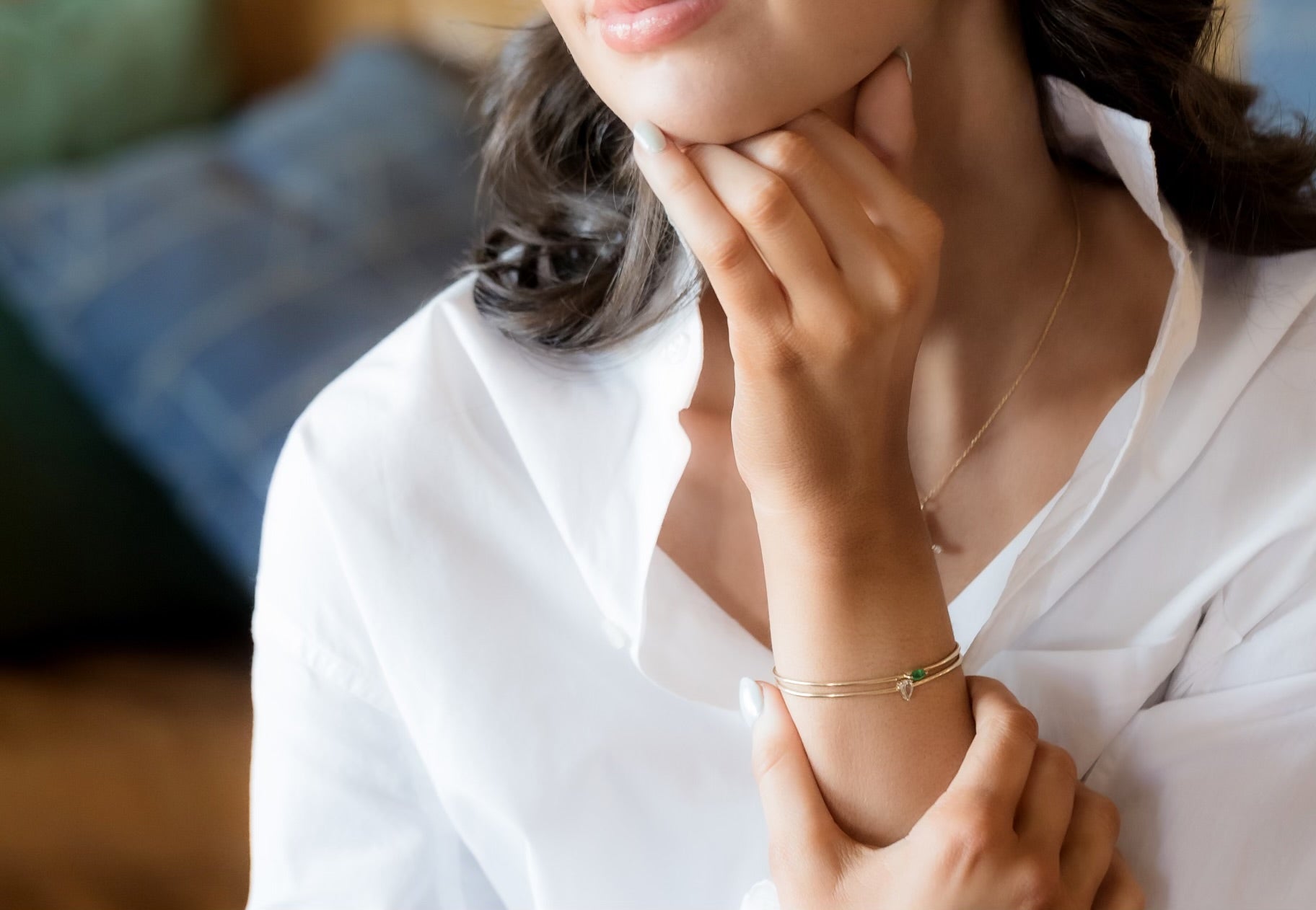 White Topaz Solitaire Pear Cuff Bangle