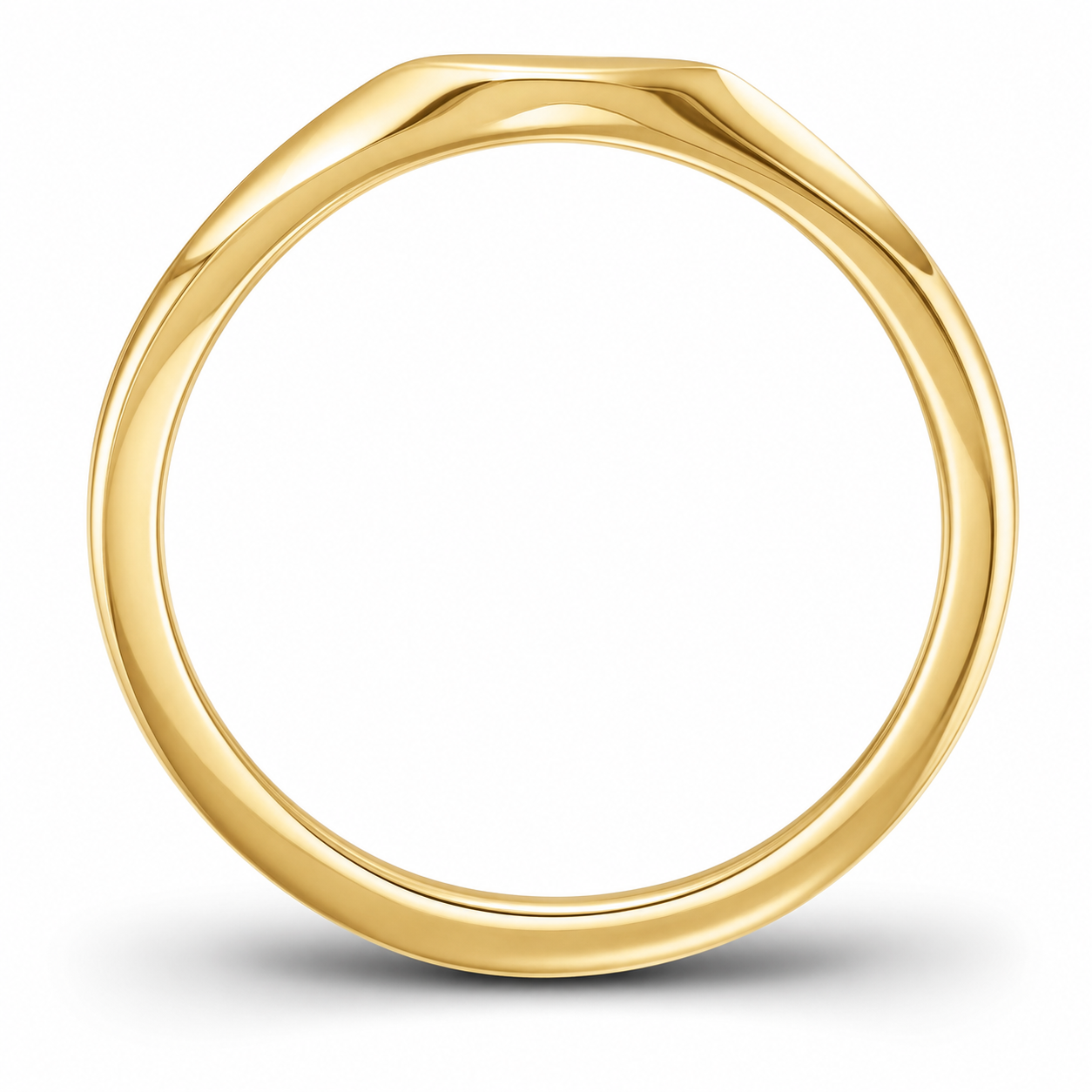 14k Gold Oval Signet Ring