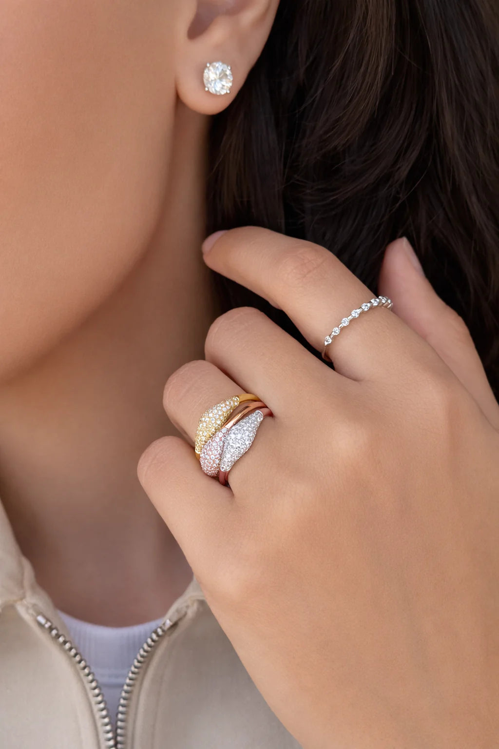 Diamond Cluster Ring