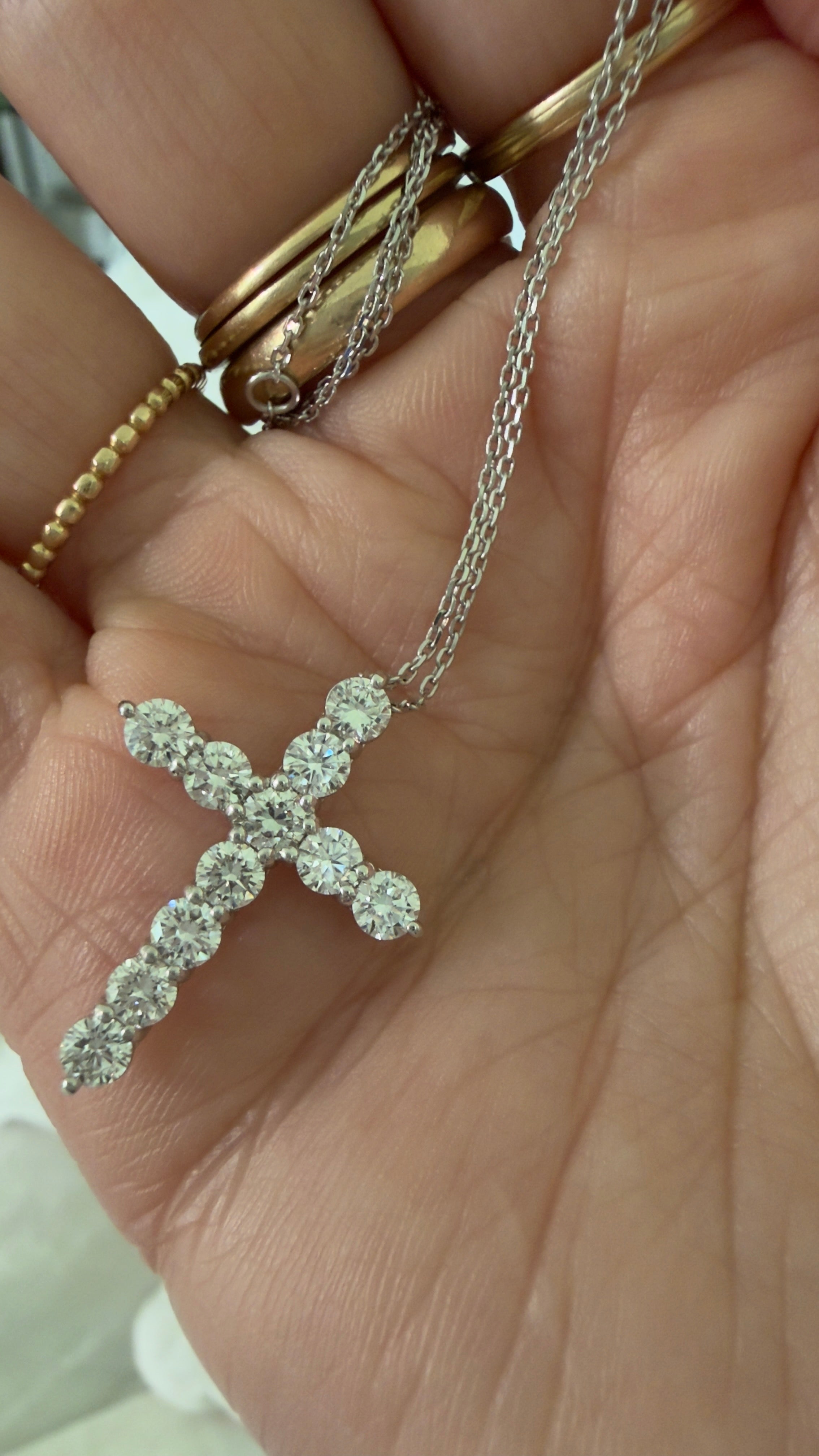 Diamond Cross Pendant Necklace