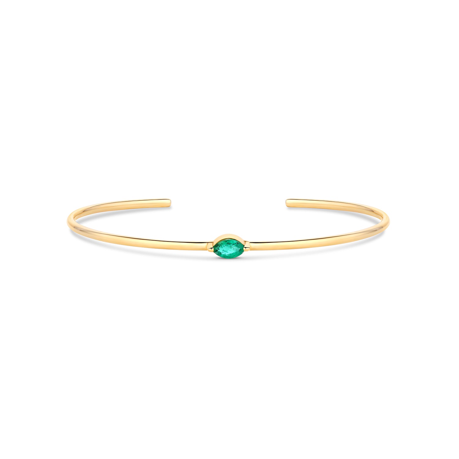 Marquise Gemstone Cuff Bangle