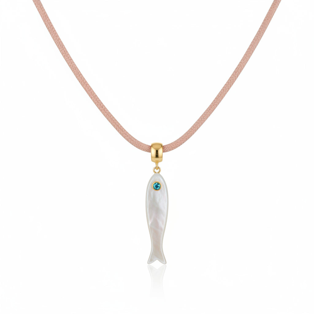 Fortuna Mother Of Pearl Fish Necklace