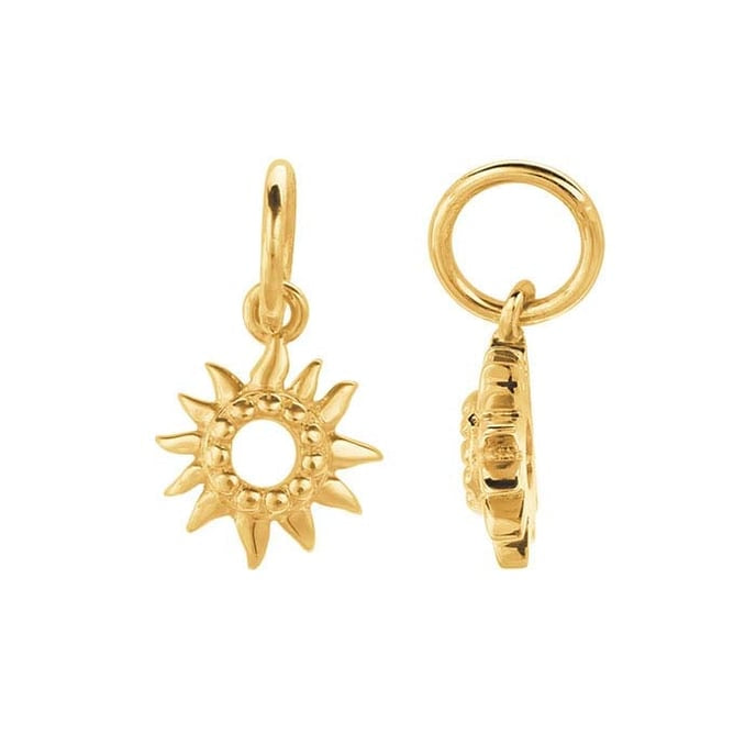 Gold Open Sun Charm