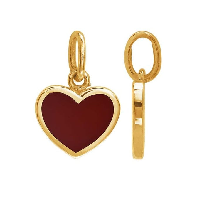 Red Enamel Heart Charm