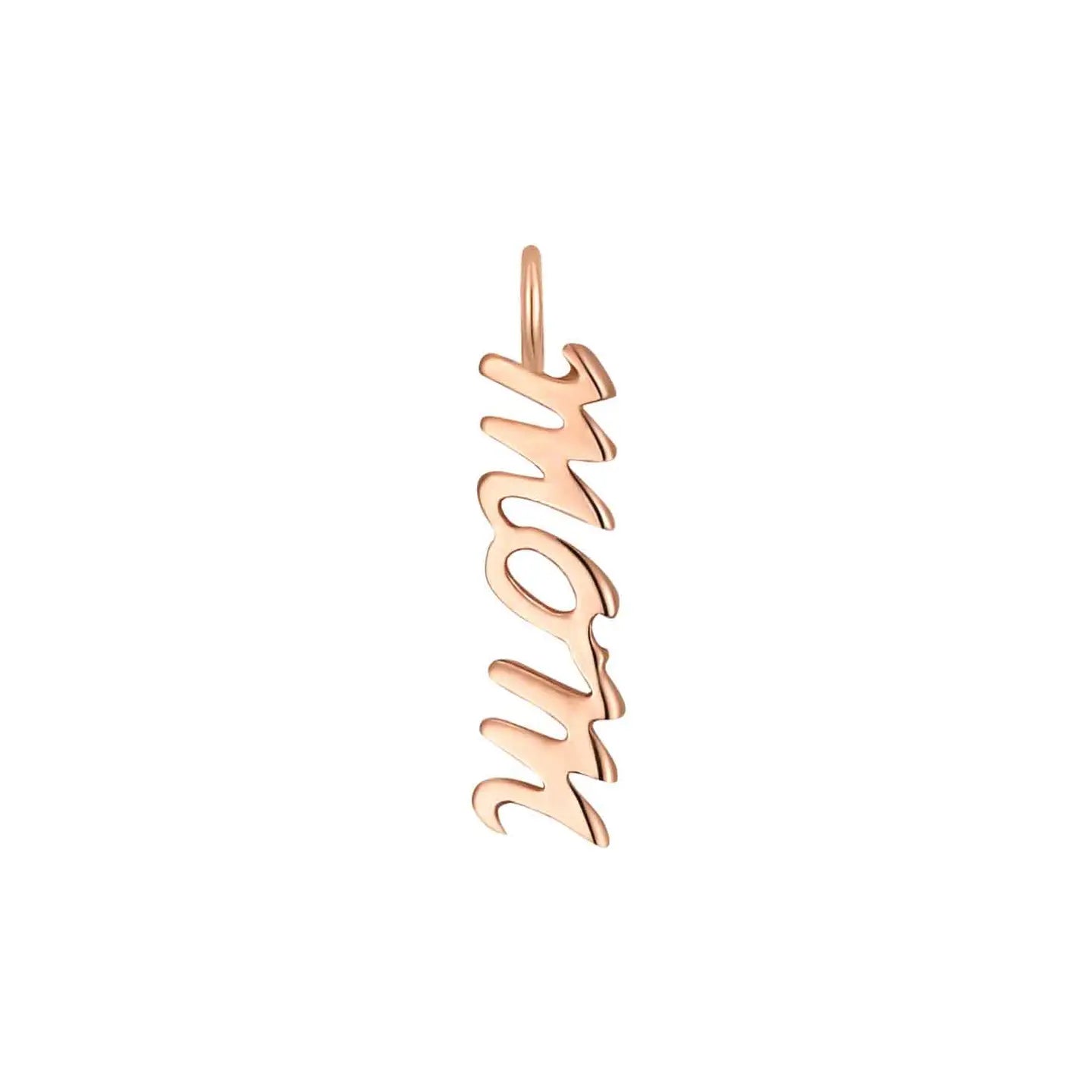 Script Mom Charm For Permanent Jewelry