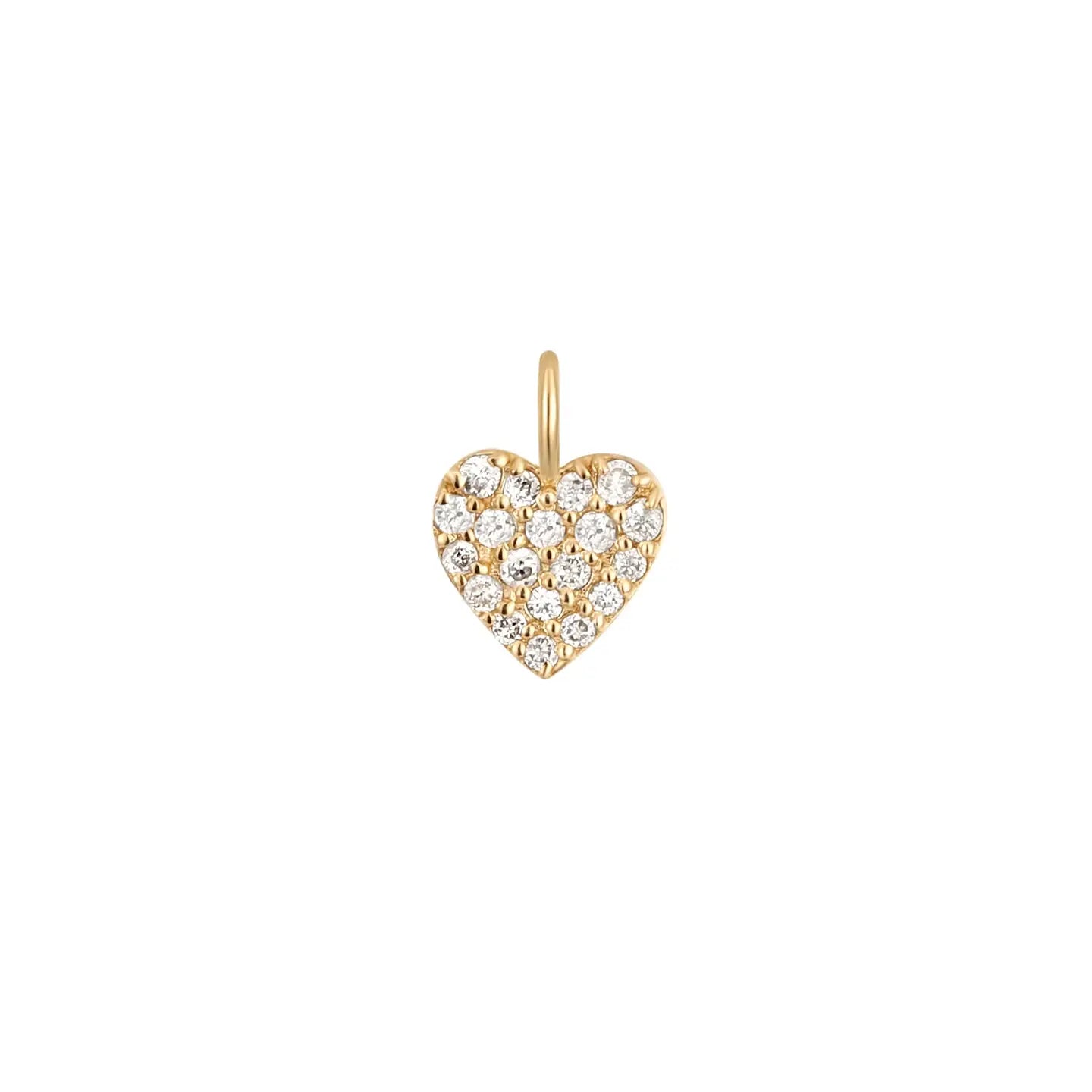 Diamond Heart Charm For Permanent Jewelry