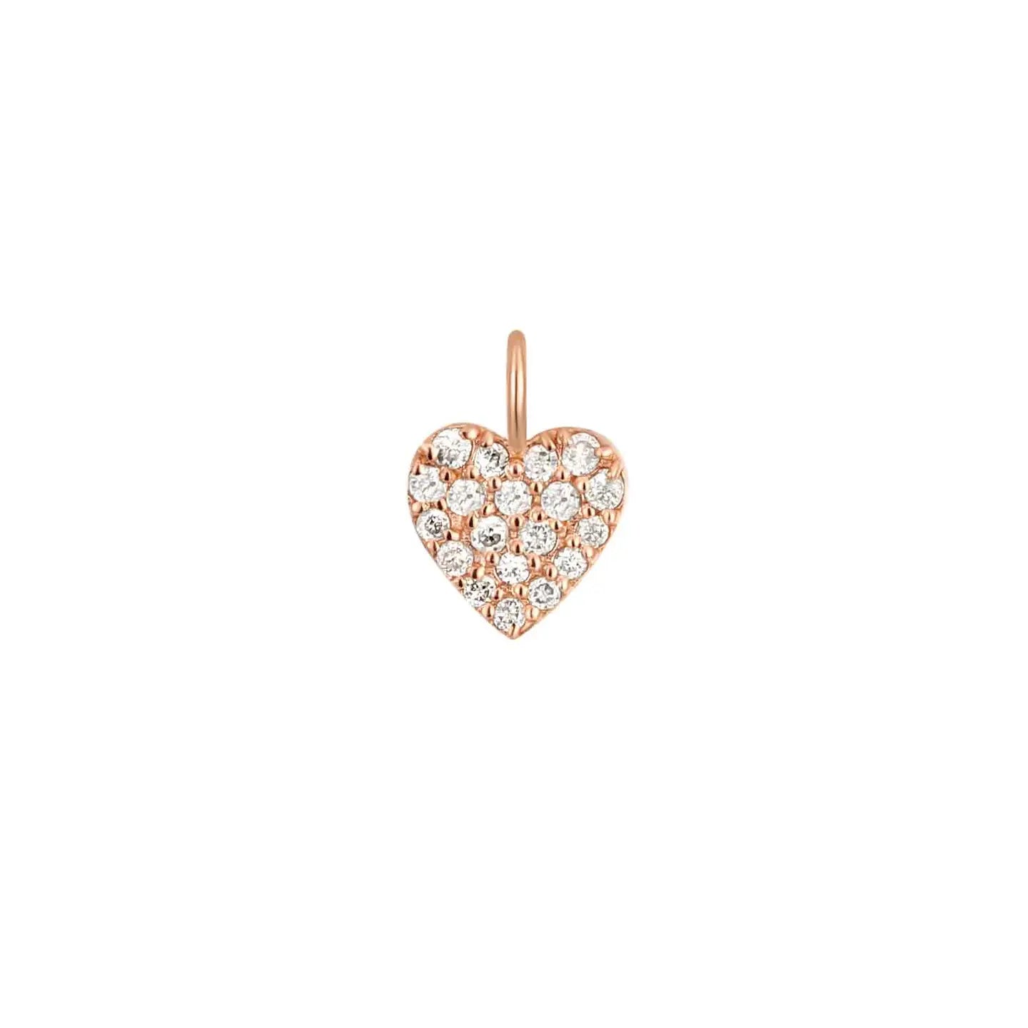 Diamond Heart Charm For Permanent Jewelry