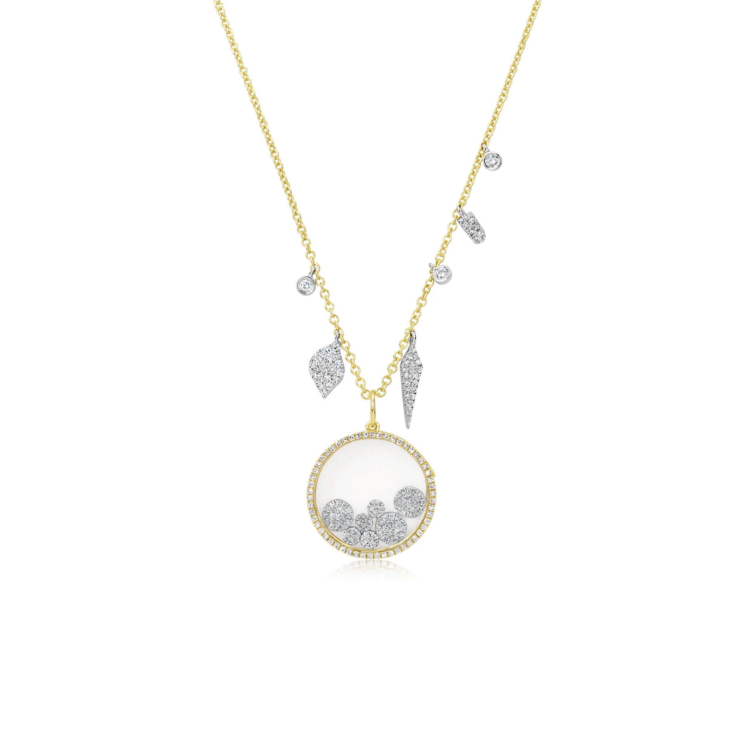 Meira T | Diamond Charm Shaker Necklace