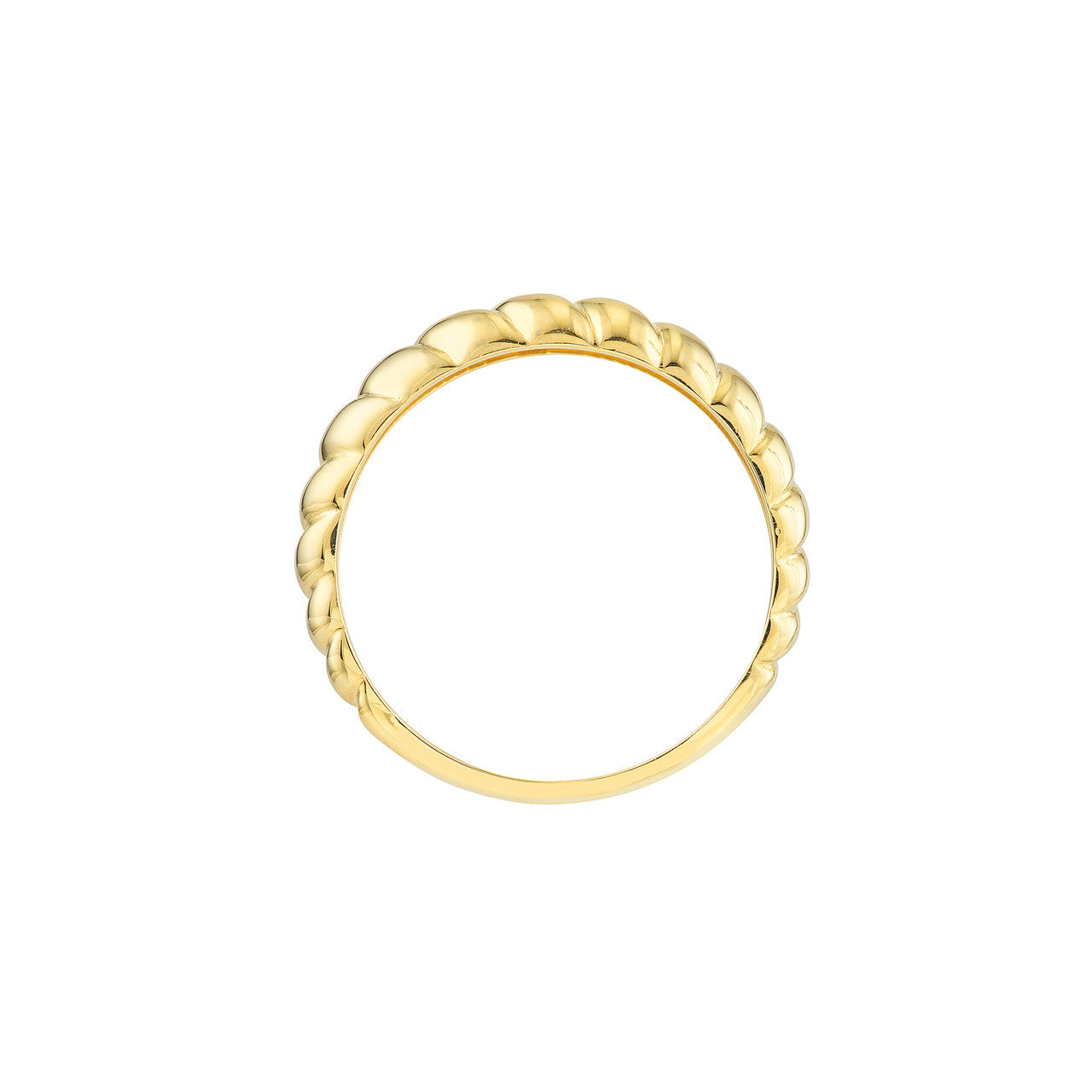 Ribbed Polished Ring